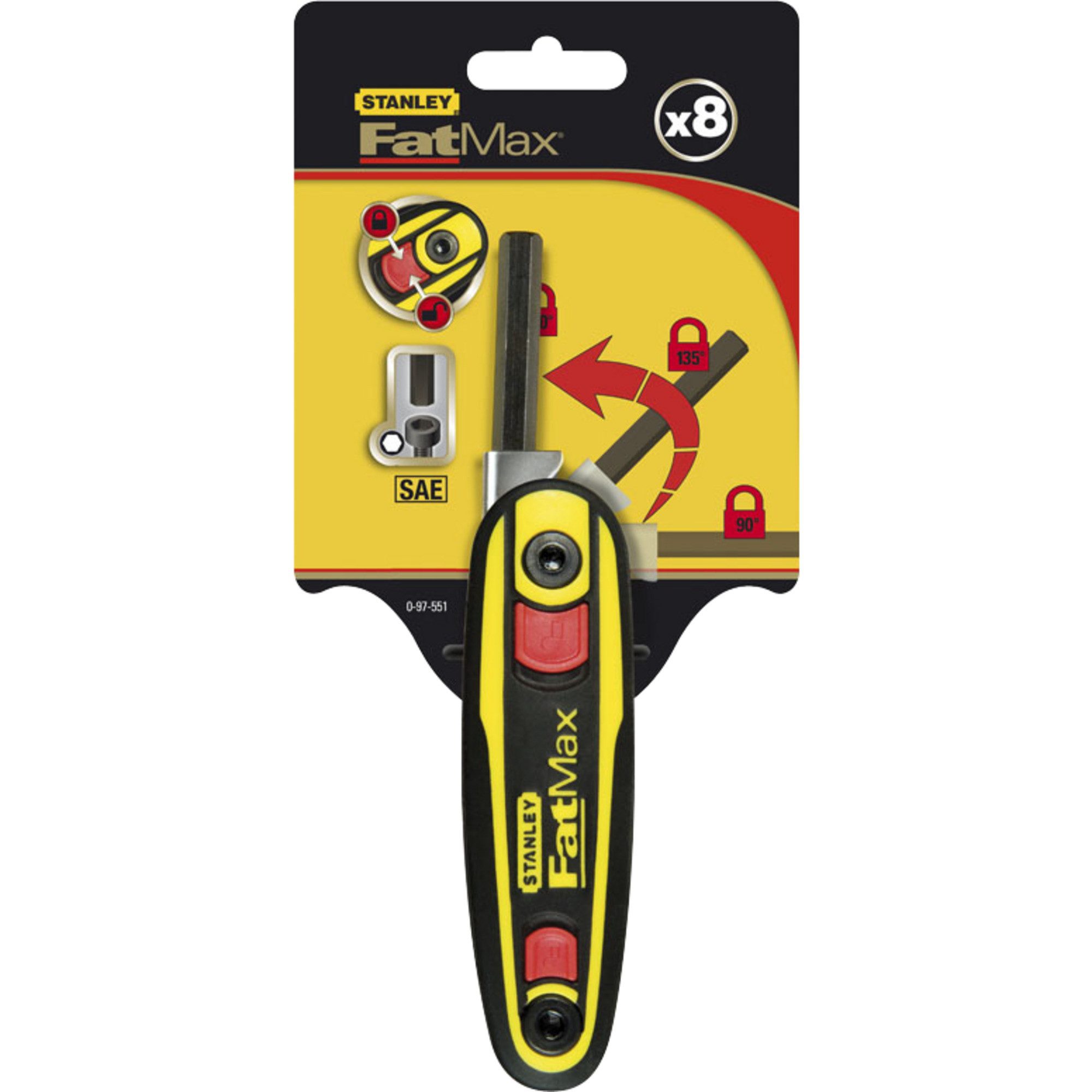 STANLEY Innensechskantschlüssel Stanley Stiftschlüssel Set FatMax 0-97-552
