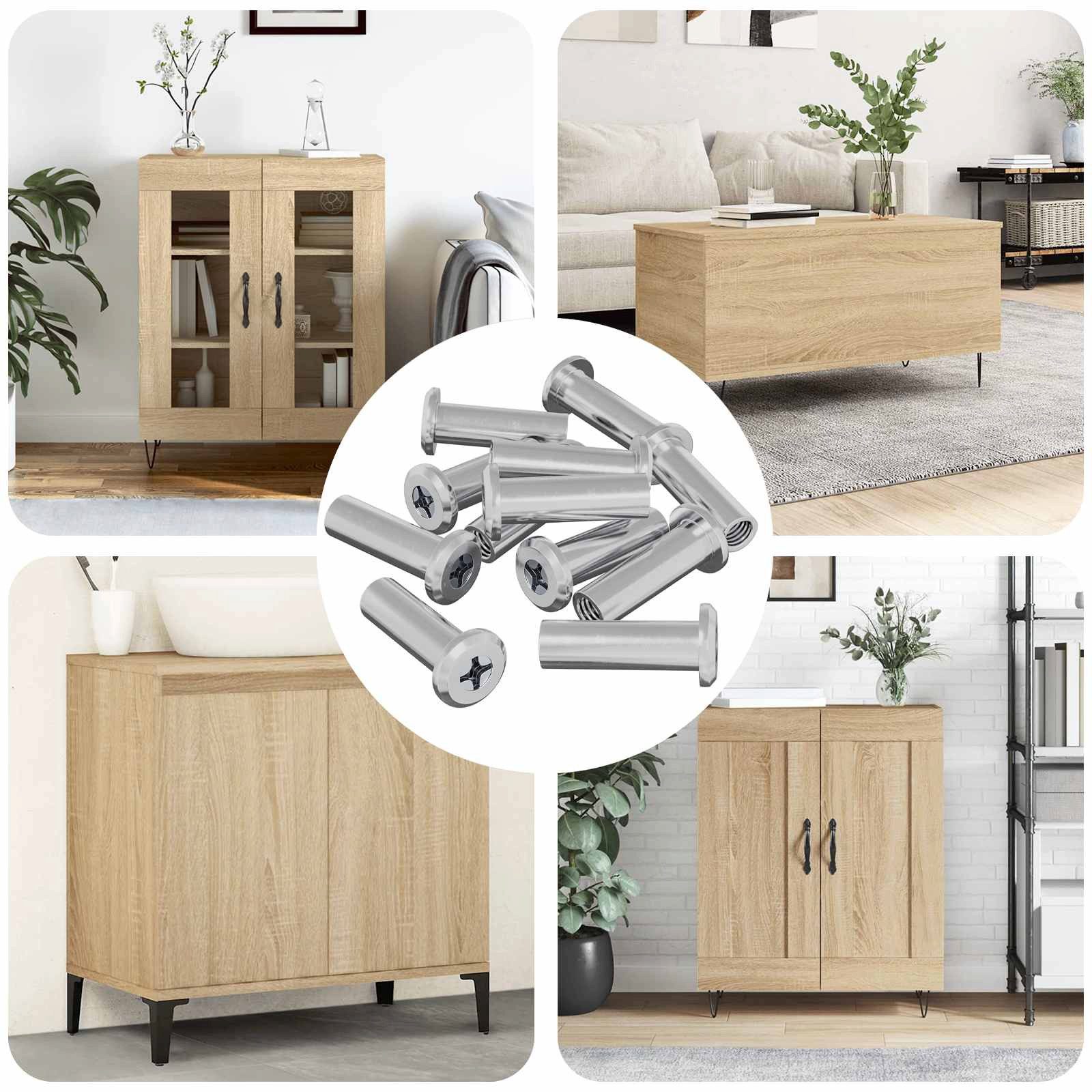 vidaXL Sicherungsmutter, Sicherungsmutter 2857 pcs Silber Stahl