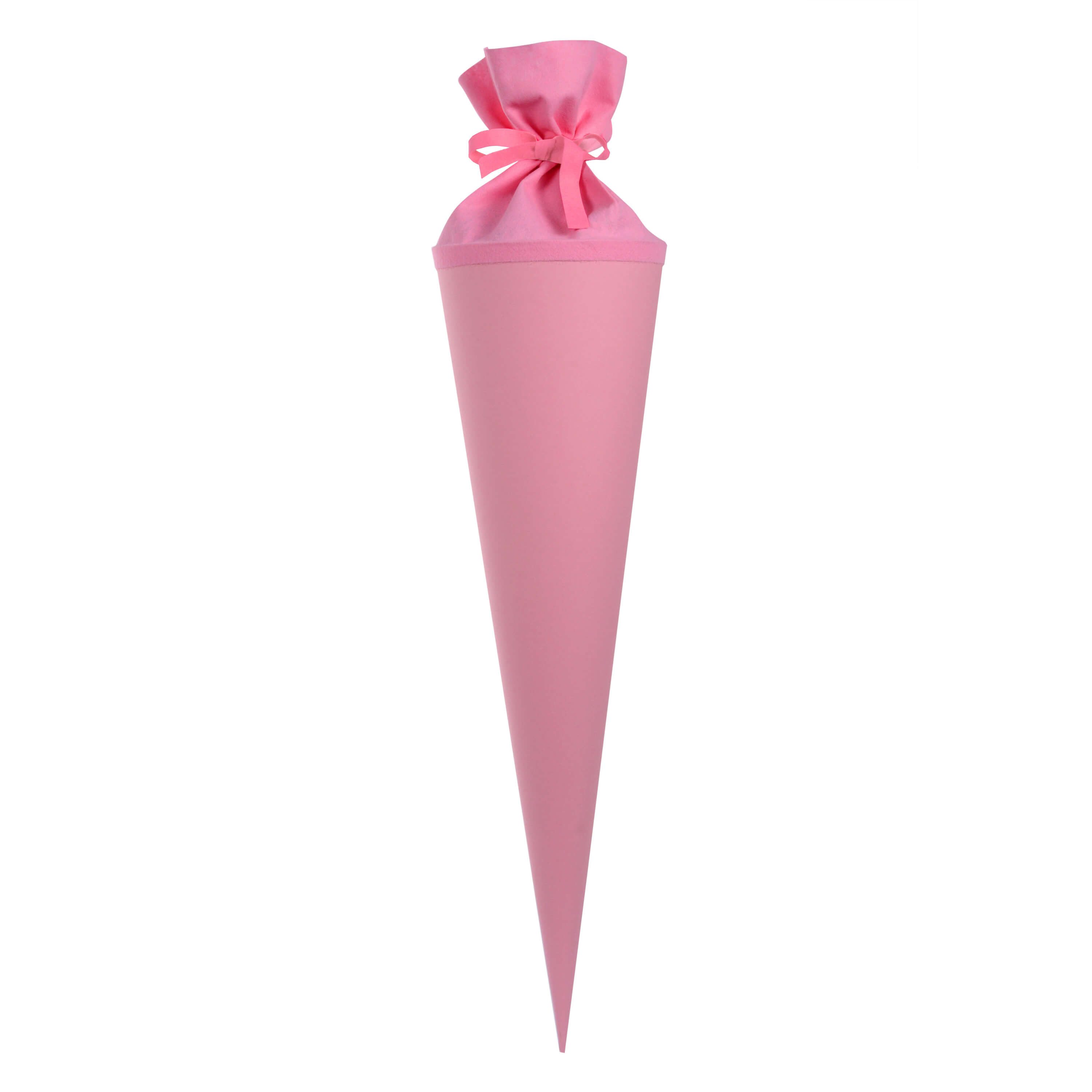 Goldbuch Schultüte Goldbuch Bastelschultüte rosa, Filzverschluss - 70cm, Verschluss Filz