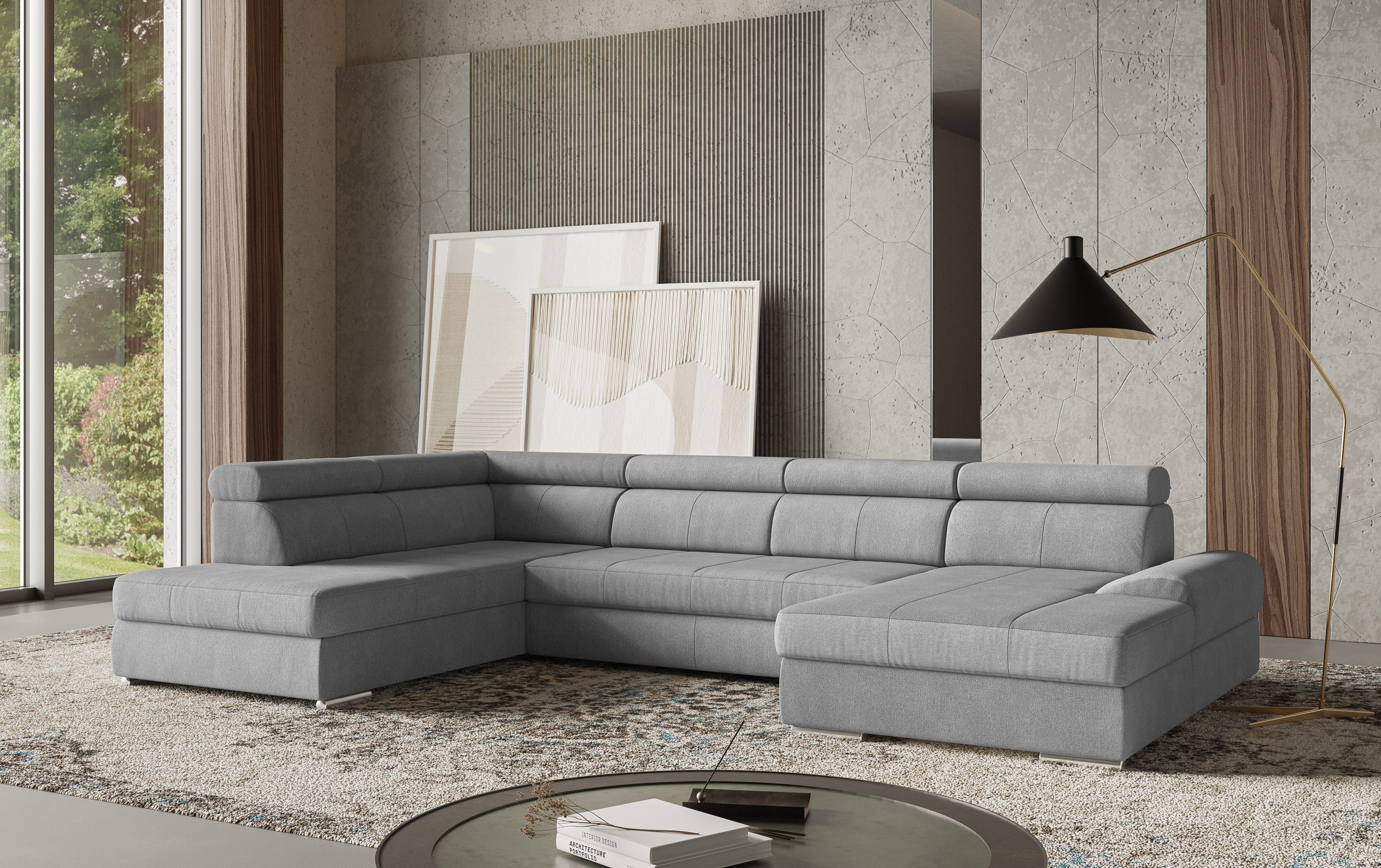 sit&more Wohnlandschaft U-Form, mit verstellbaren Kopfteilen, wahlweise mit Bettfunktion