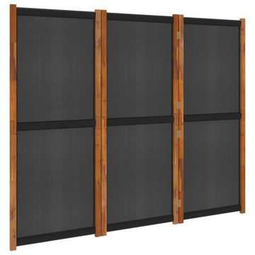 vidaXL Raumteiler 3-tlg Raumteiler Schwarz 210x180 cm Paravent Spanische Wand