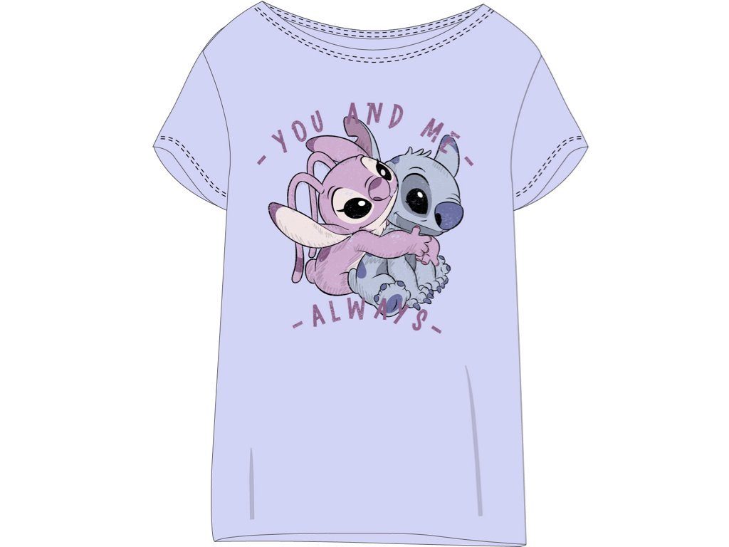 Lilo & Stitch Nachthemd "YOU AND ME - ALWAYS" Violett
