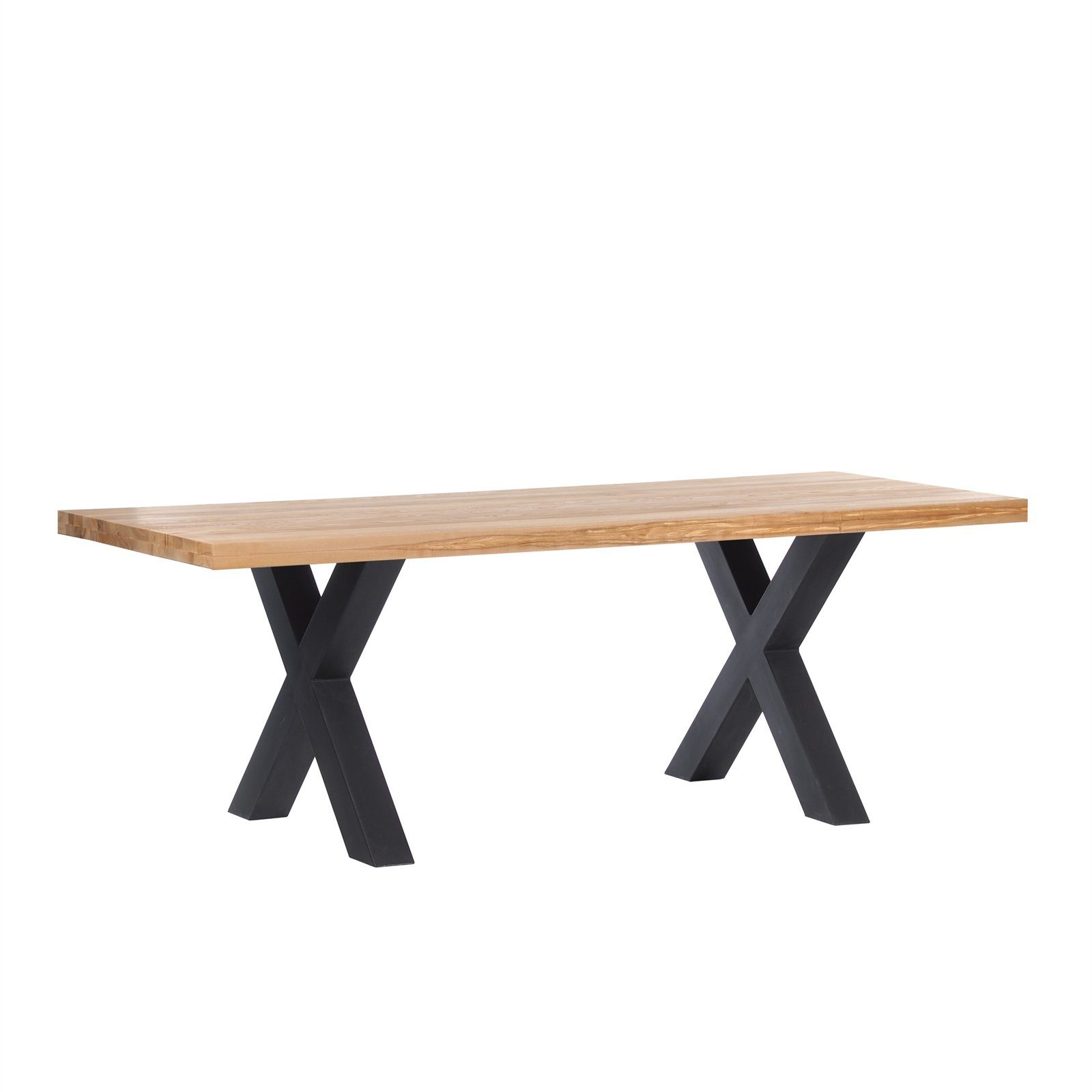 DESIGN DELIGHTS Esstisch Massivholz Esstisch ESCHE, transparent geölt, X-Profil, 200x100x6cm. € 877,95