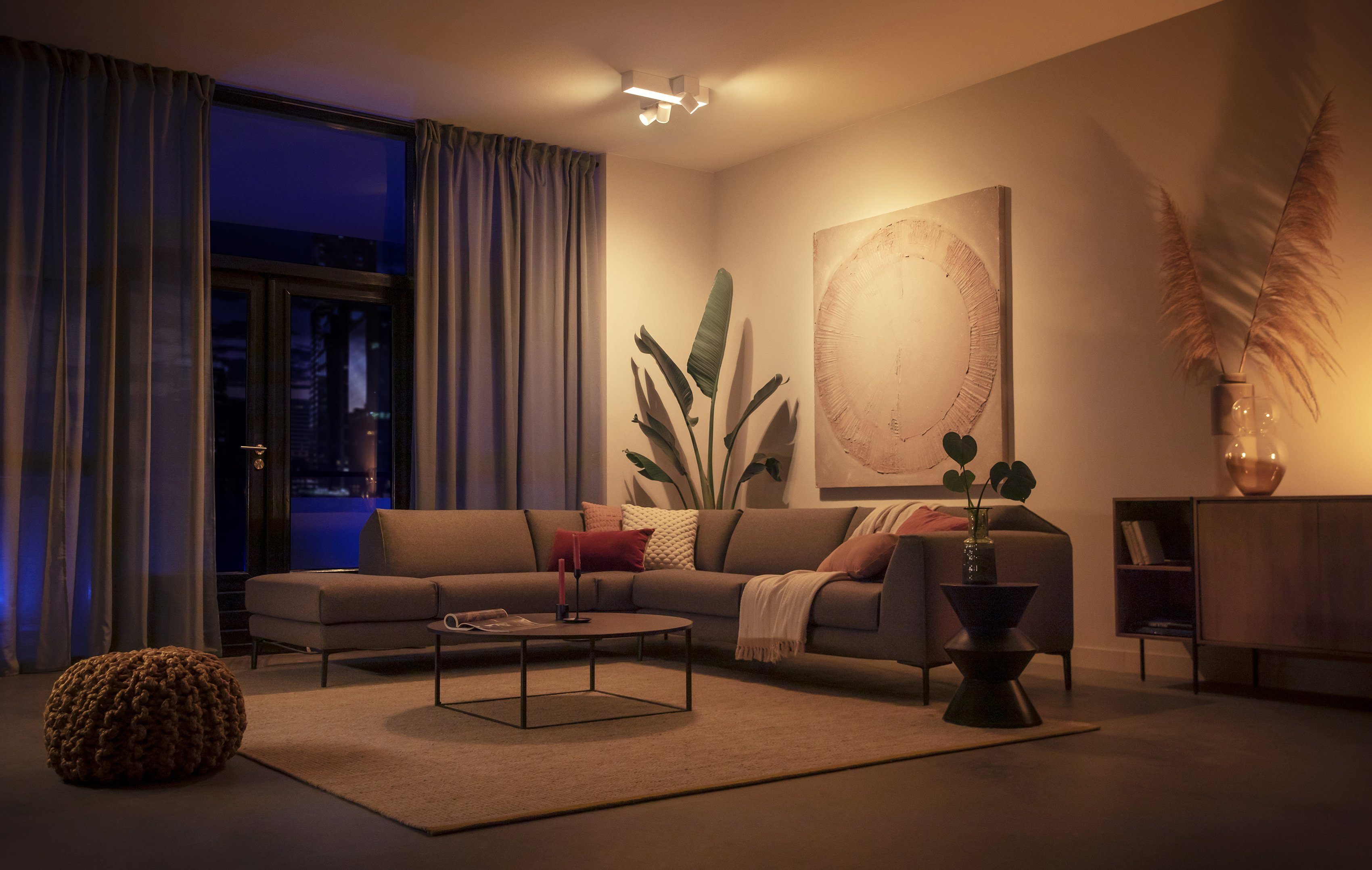 Philips Hue LED der Individ. Centris, Hue LED anpassbar Lampen Farbwechsler, Lampeneinstellungen Deckenspot App, einzeln mit wechselbar