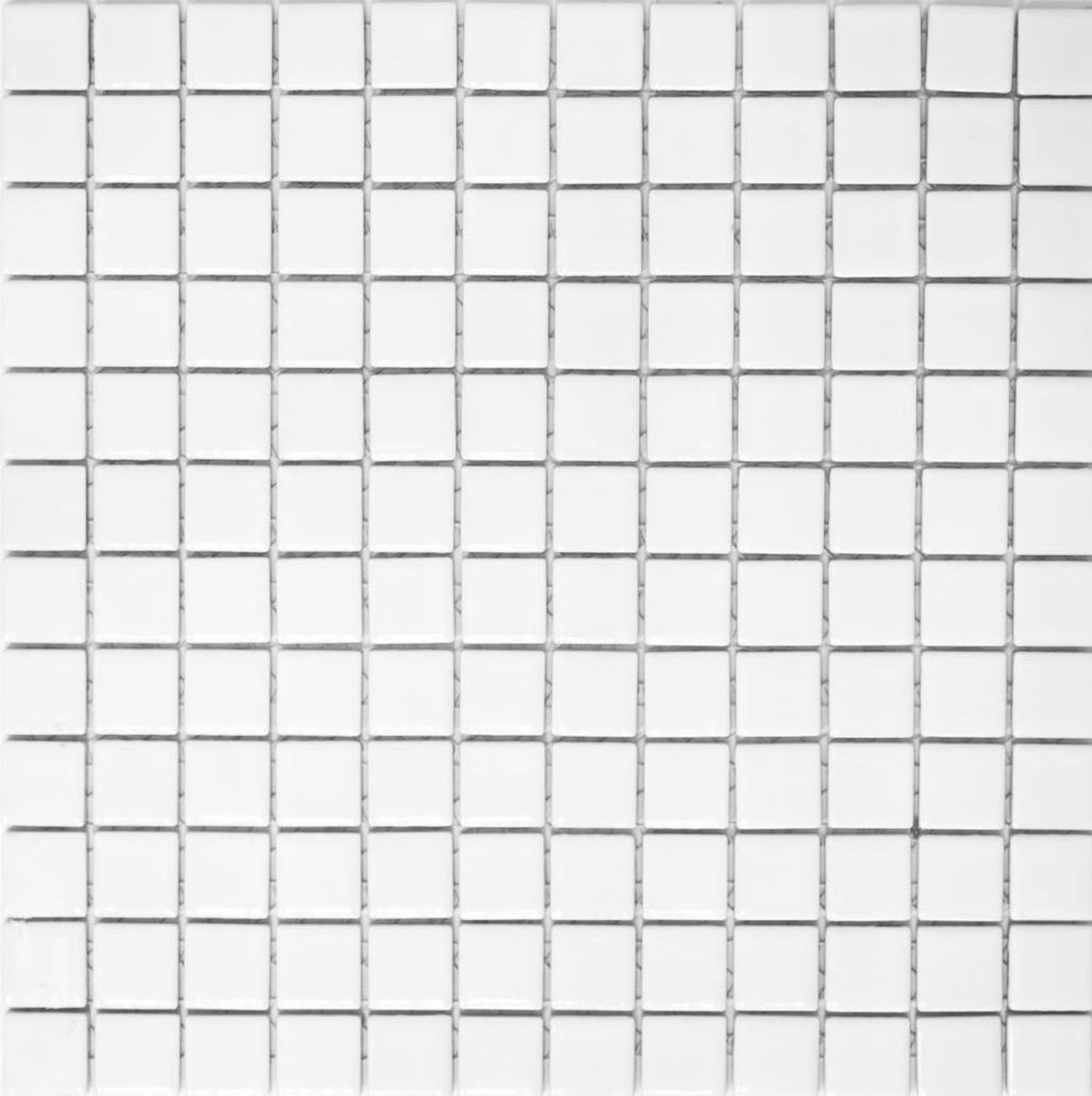 Mosani Mosaikfliesen Quadratisches Keramikmosaik Mosaikfliesen 10 Matten / matt weiß