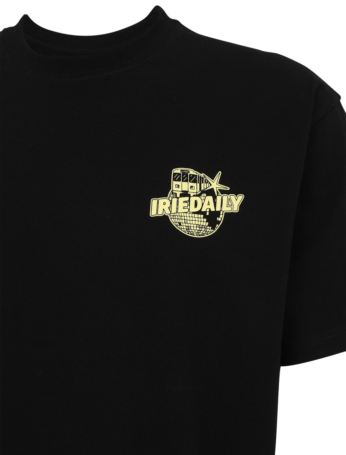 iriedaily Kurzarmshirt U Yeah - T-Shirt Herren - mit Backprint - Oversize Shirt - schwarz