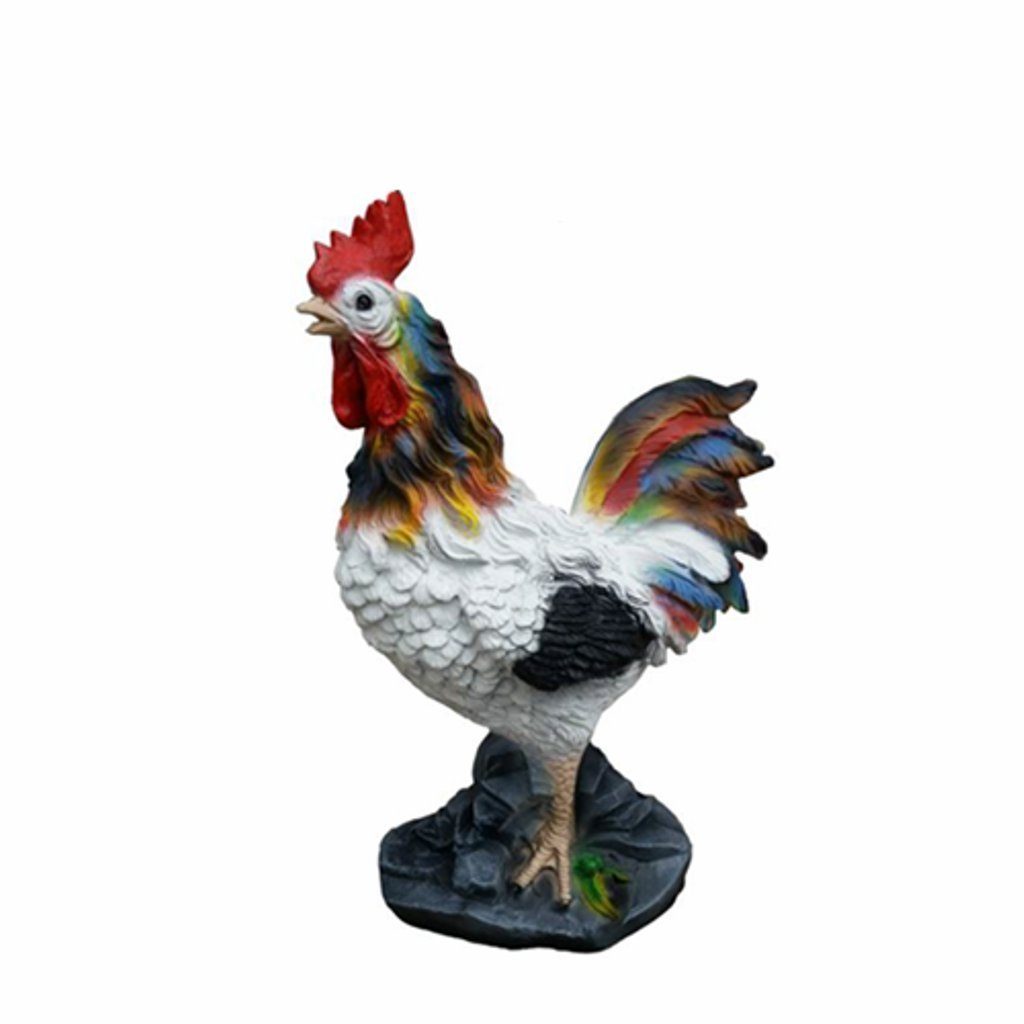 JVmoebel Dekofigur, Hahn Lebensgroße Figur Dekoration Statuen Skulptur