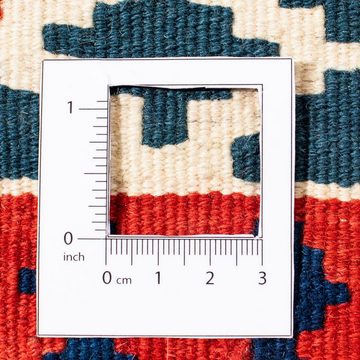 Wollteppich Kelim - Oriental quadratisch - 100 x 95 cm - dunkelblau, morgenland, quadratisch, Höhe: 6 mm, Wohnzimmer, Einzelstück