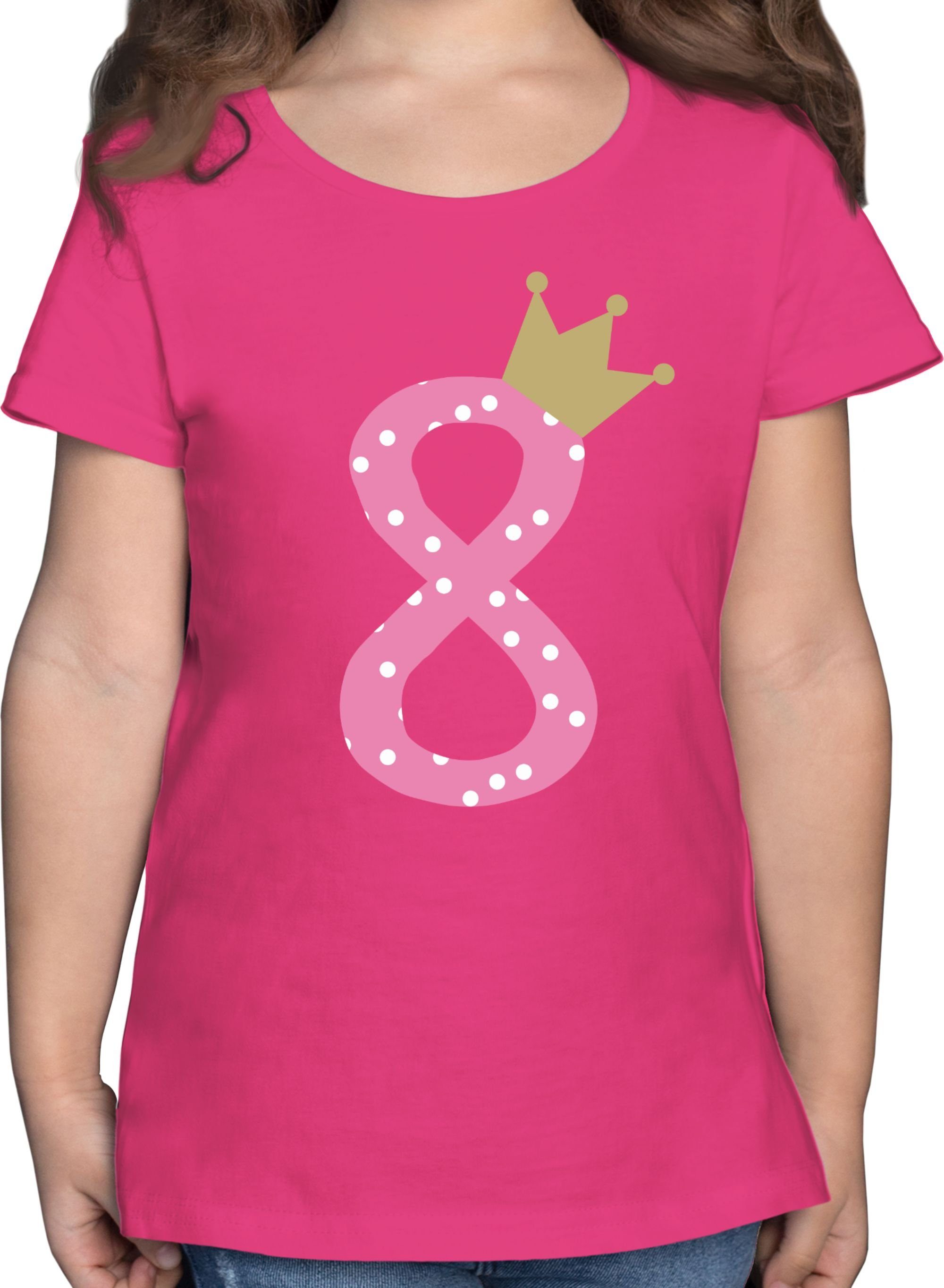 Shirtracer T-Shirt »8. Geburtstag Krone Mädchen Achter - Geburtstag Geschenk Kinder - Mädchen 