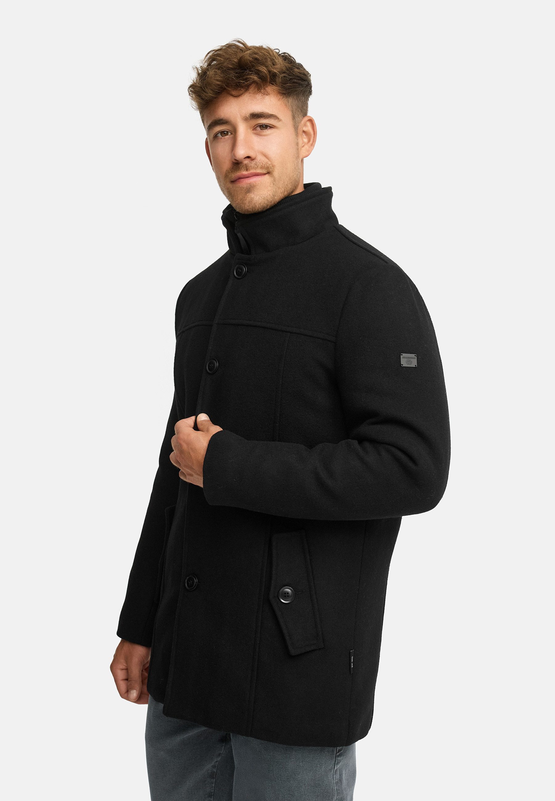 Indicode Wollmantel Herren INLunik Winter Mantel Herrenmantel Herrenmantel mit Wollanteil und wärmender Wattierung