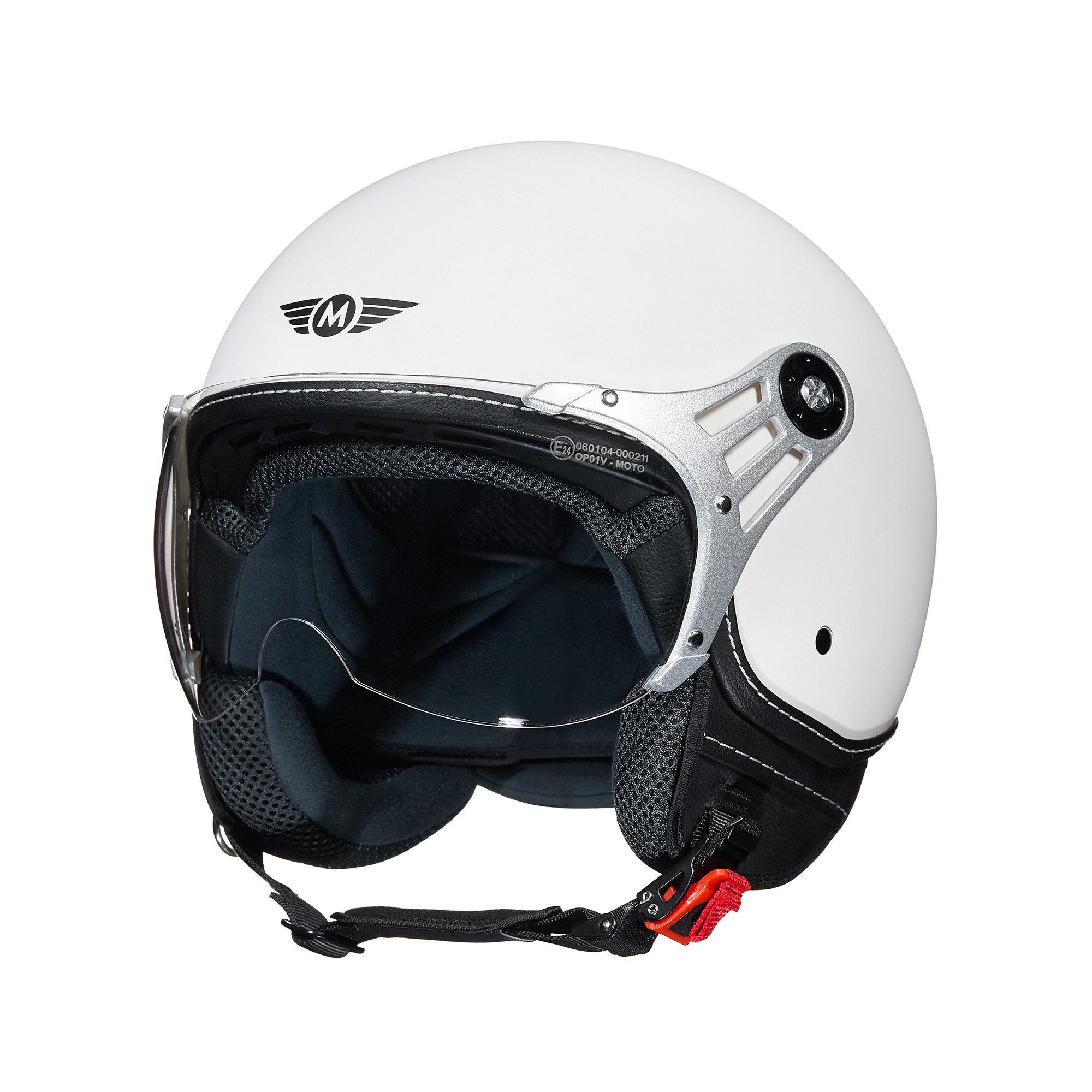 MOTO HELMETS Motorradhelm Integralhelm Motorrad Roller Full Helm AF-84, Helm für Motorrad Roller Scooter, Schnellverschluss, Visier, nur 1050g