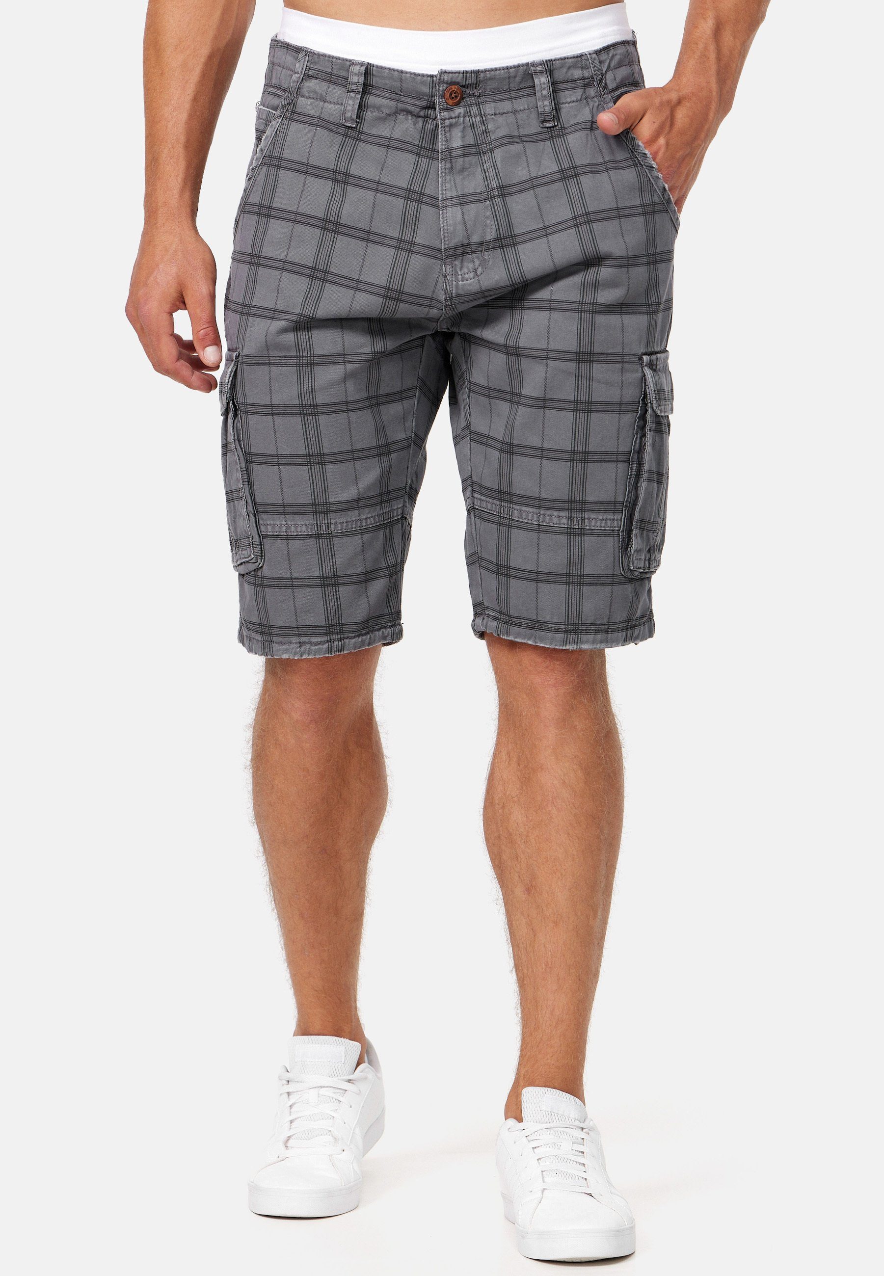 Indicode Cargoshorts Monroe Cargo Iron Check