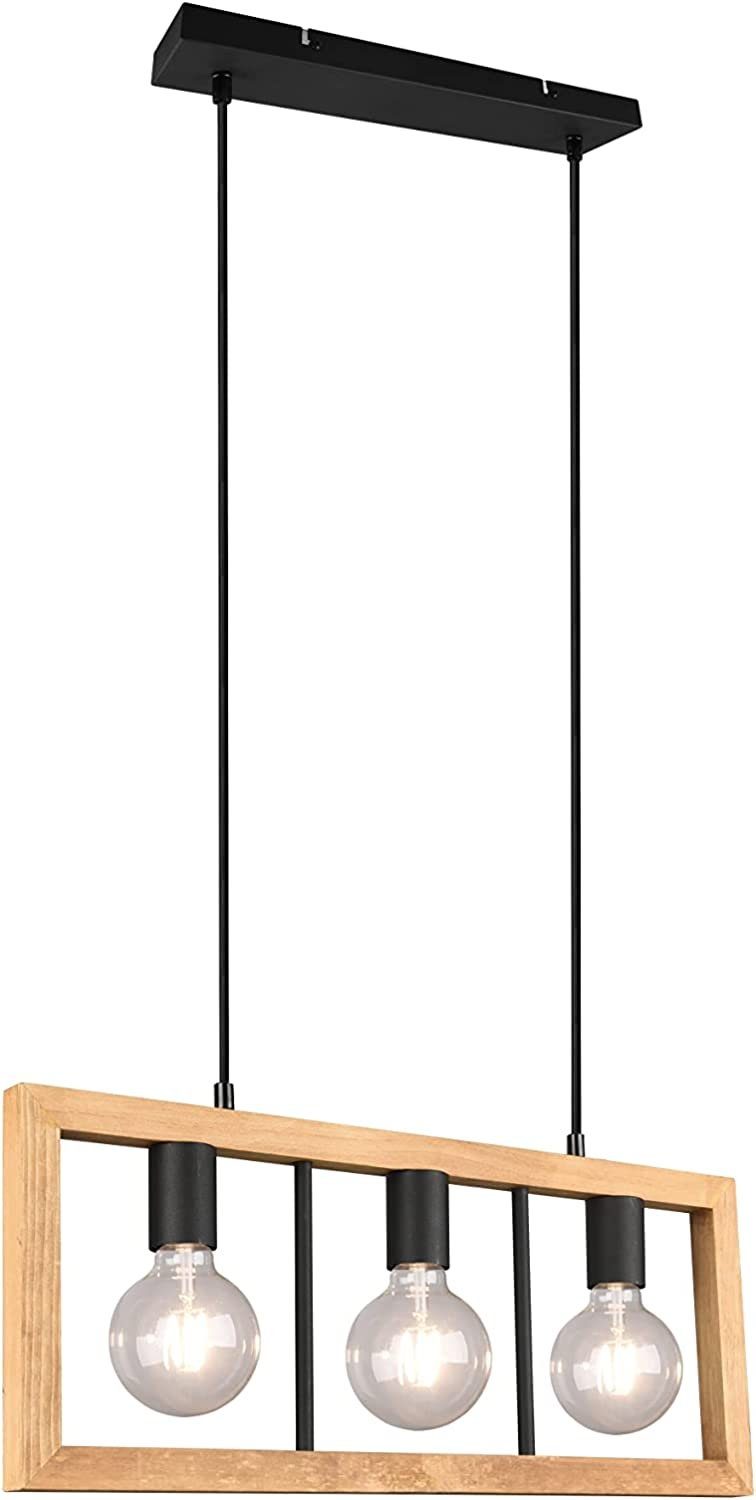 lightling Pendelleuchte Agathe, ohne Leuchtmittel, abhängig vom Leuchtmittel, stylische Pendellampe mit Woodframe