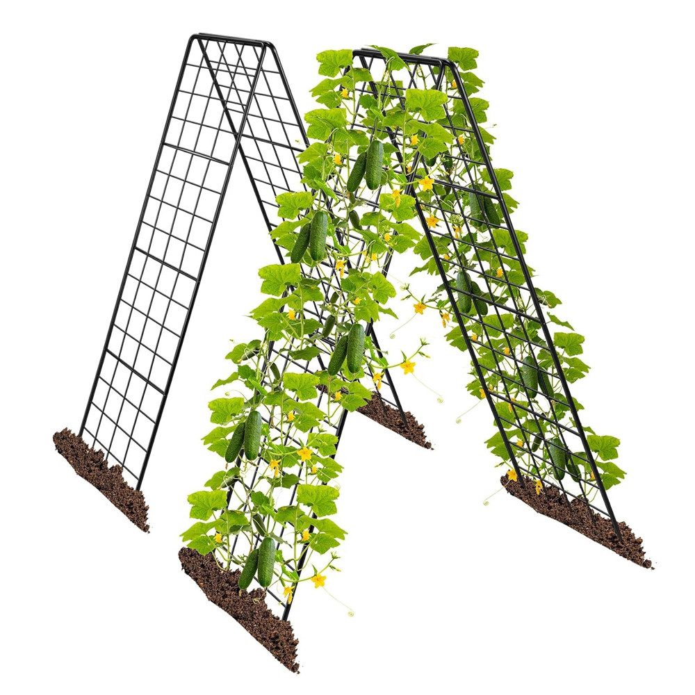 GarveeMore Rankgitter 2 Stück Gurkengitter im Freien Kletteranlage Garten Gitter