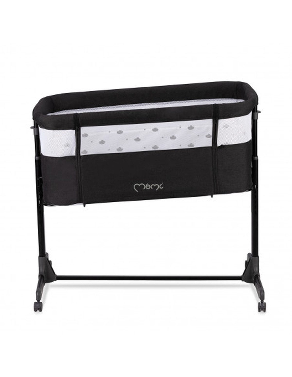 MoMi Beistellbett MoMi REVO 2in1 Kinderbett Dunkelgrau – 6 Höhenstufen