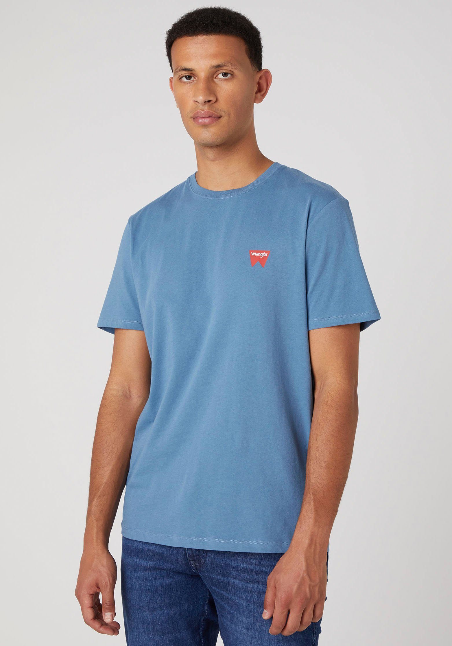 Wrangler T-Shirt Sign-Off captains blue