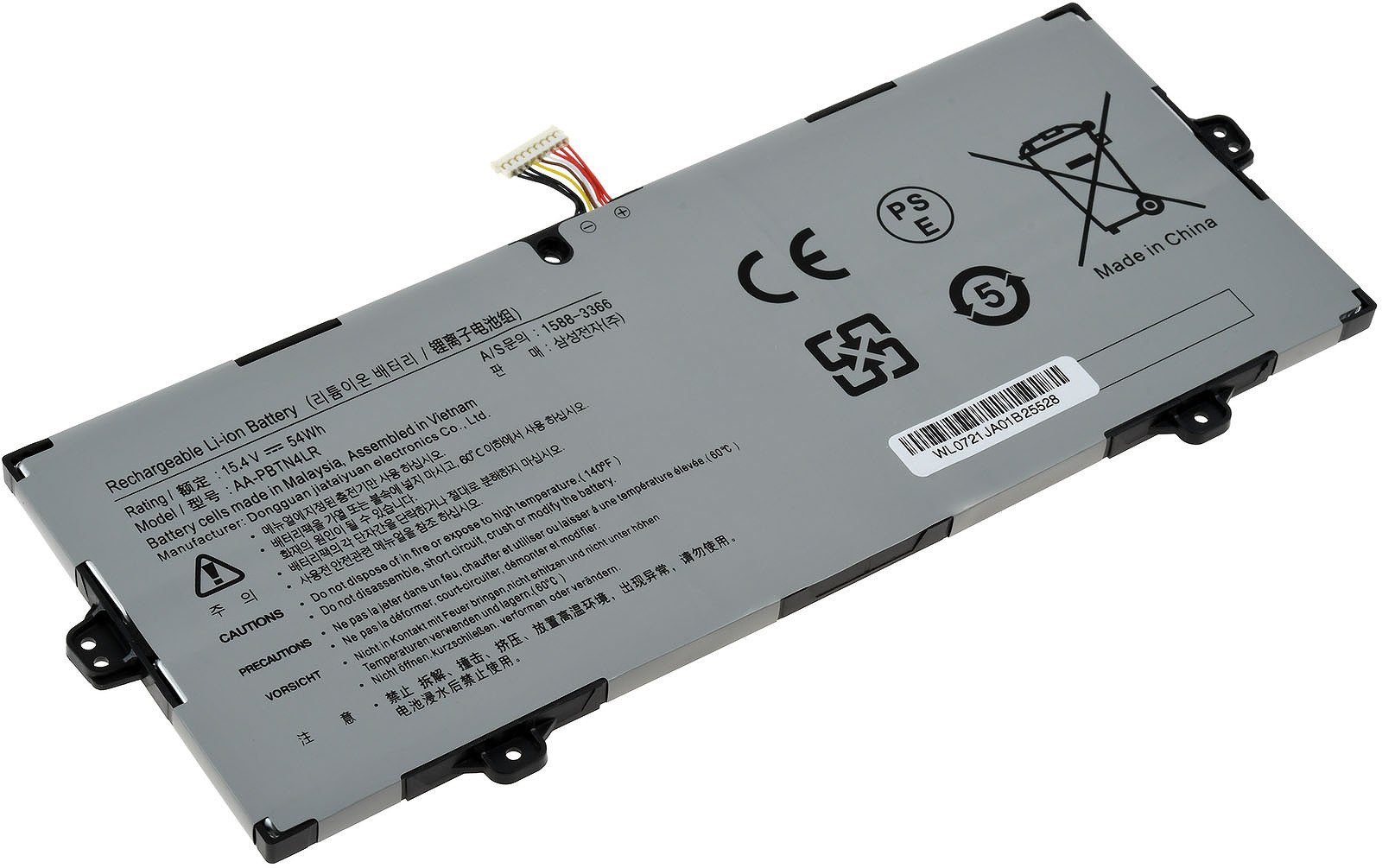 Powery Akku für Samsung Typ AA-PBTN4LR-05 Laptop-Akku 3500 mAh (15.4 V)