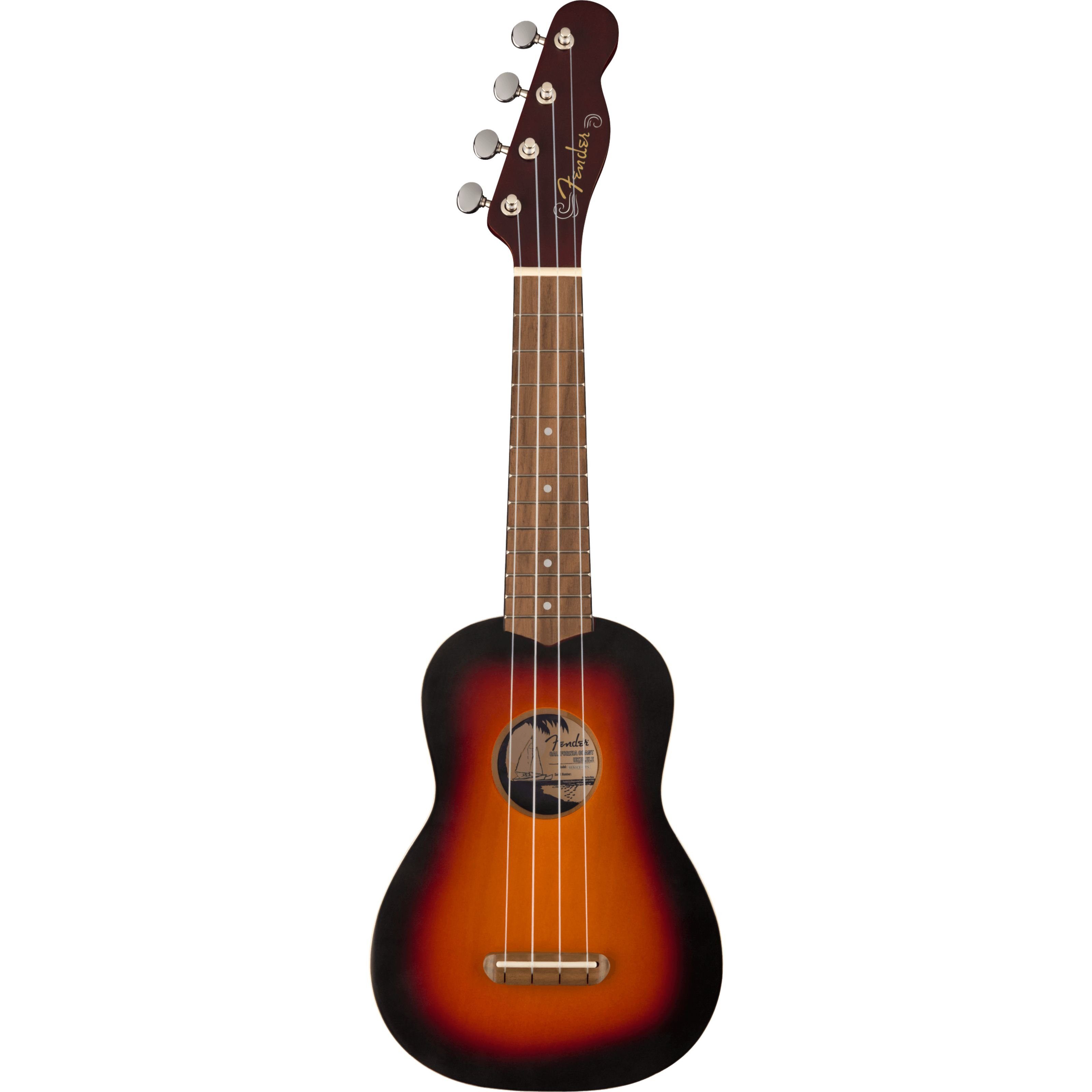 Fender Ukulele, Ukulelen, Sopran Ukulelen, Venice Soprano Ukulele 2-Color Sunburst - Sopran Ukulele