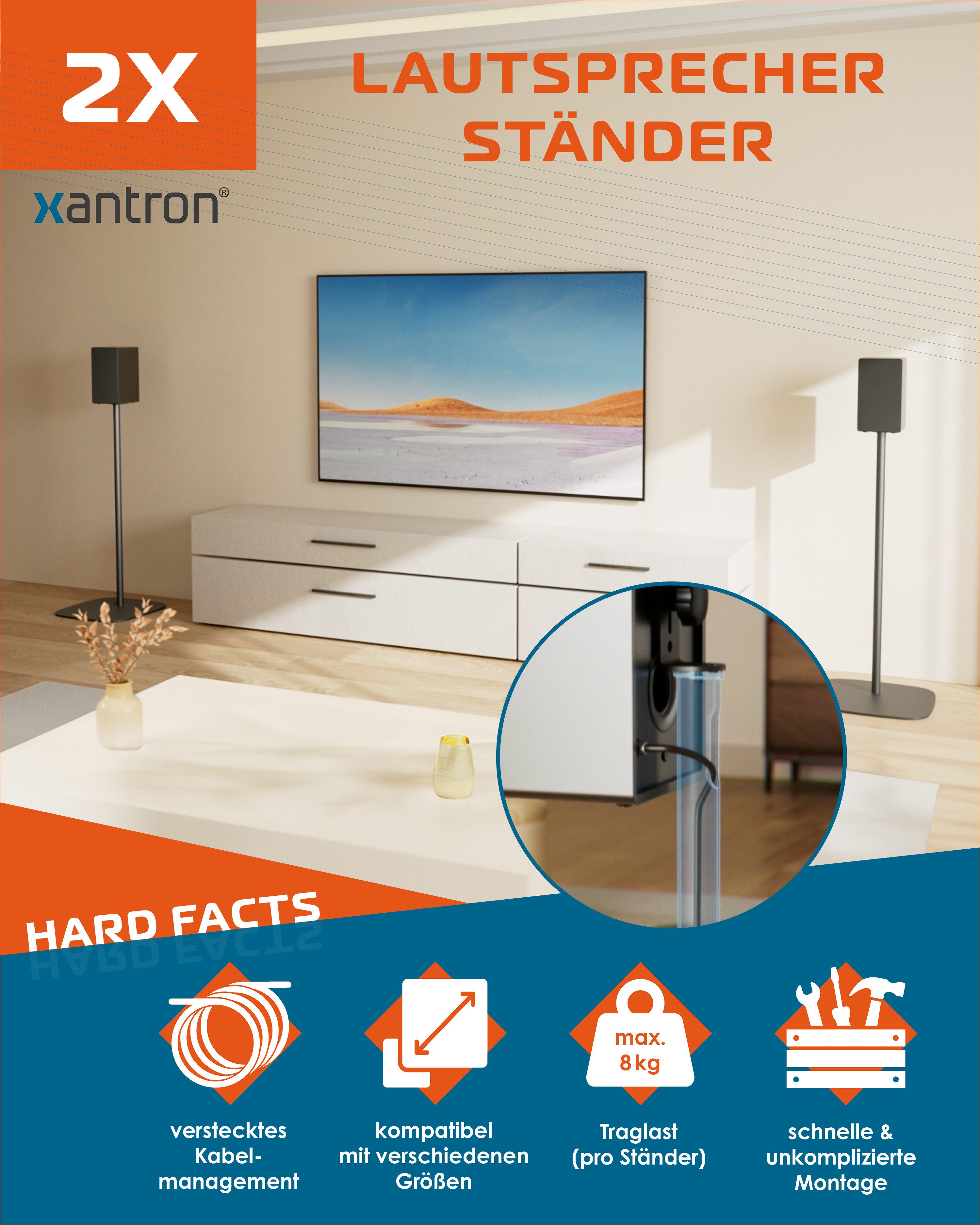 Xantron Lautsprecherständer 2x universeller premium Boxenständer