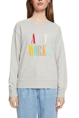 Esprit Sweatshirt Sweatshirt mit Wording-Stickerei