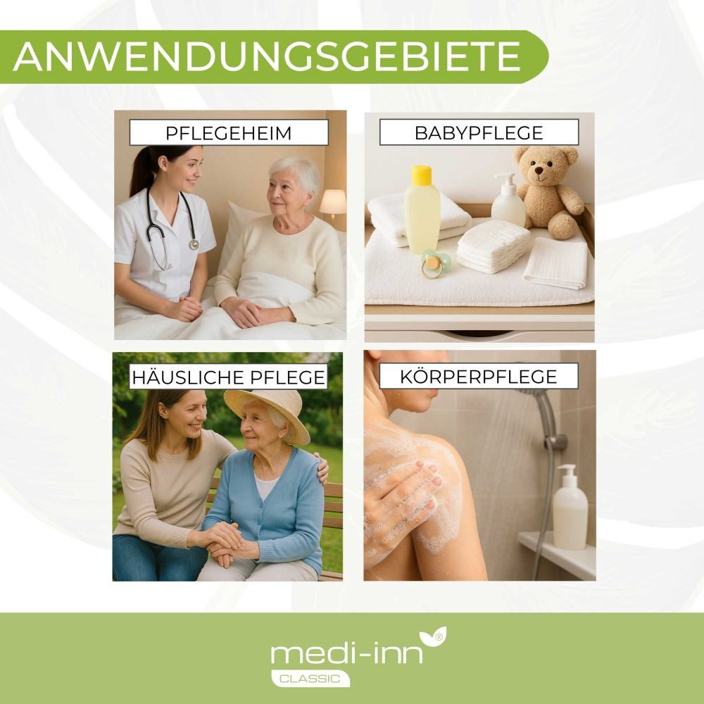 Medi-Inn Waschlappen Waschhandschuhe Airlaid, PE-Innenbeschichtung, 22x16 cm, hellblau – Bild 5 von 5