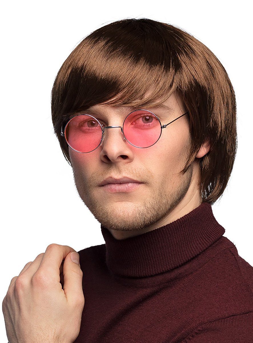 Boland Kostüm-Perücke Pilzkopf Perücke Herren braun, 60er Jahre Frisur für Beatniks, Mods und Popstars