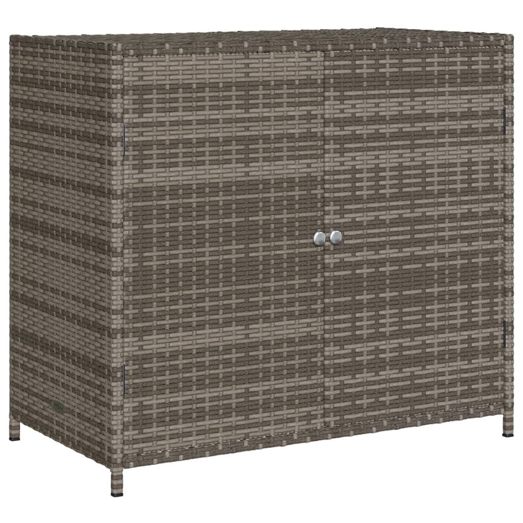 vidaXL Garten-Geräteschrank Gartenschrank Grau 83x45x76 cm Polyrattan
