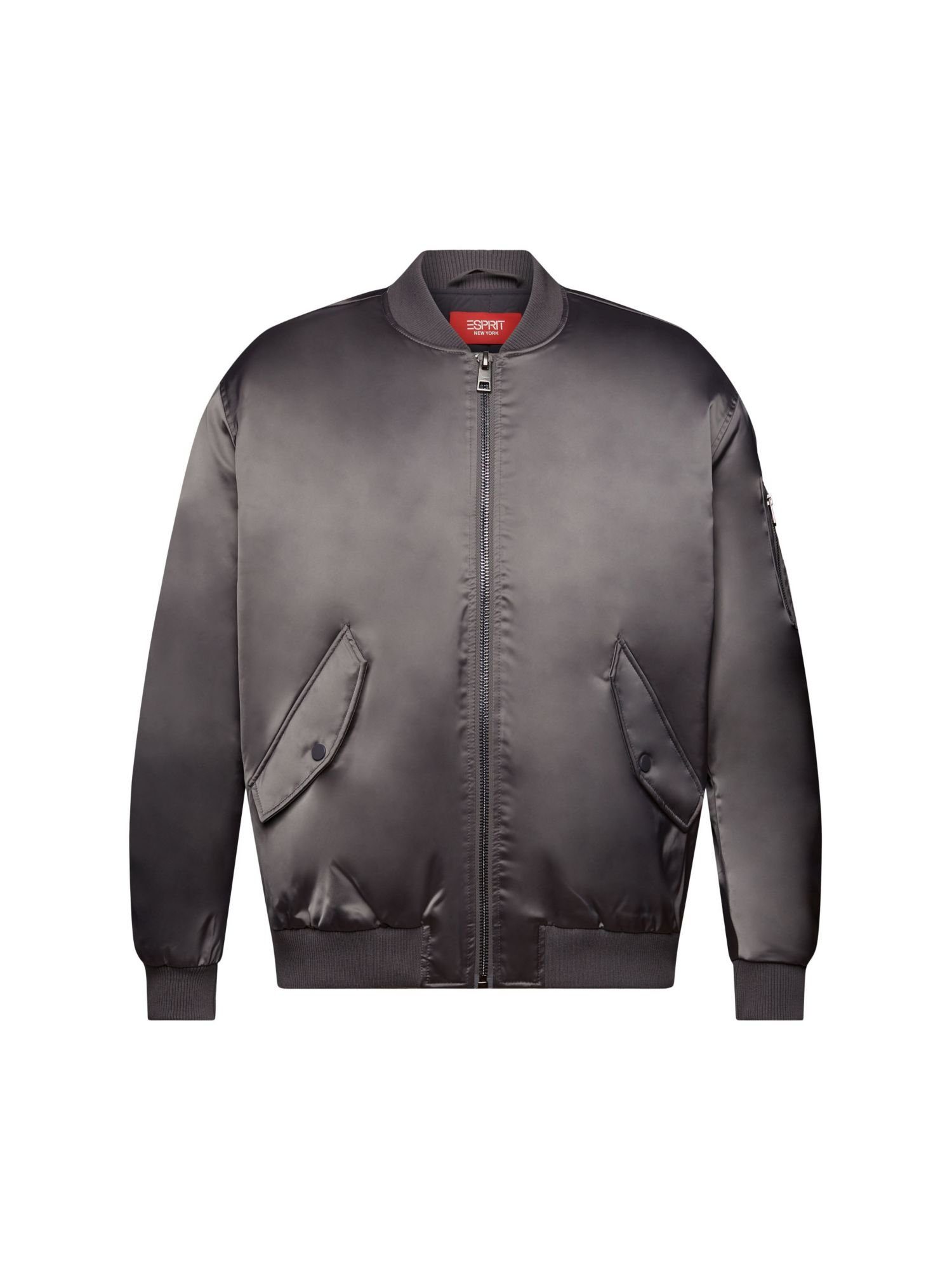 Bomberjacke DARK GREY Bomberjacke Esprit aus Satin