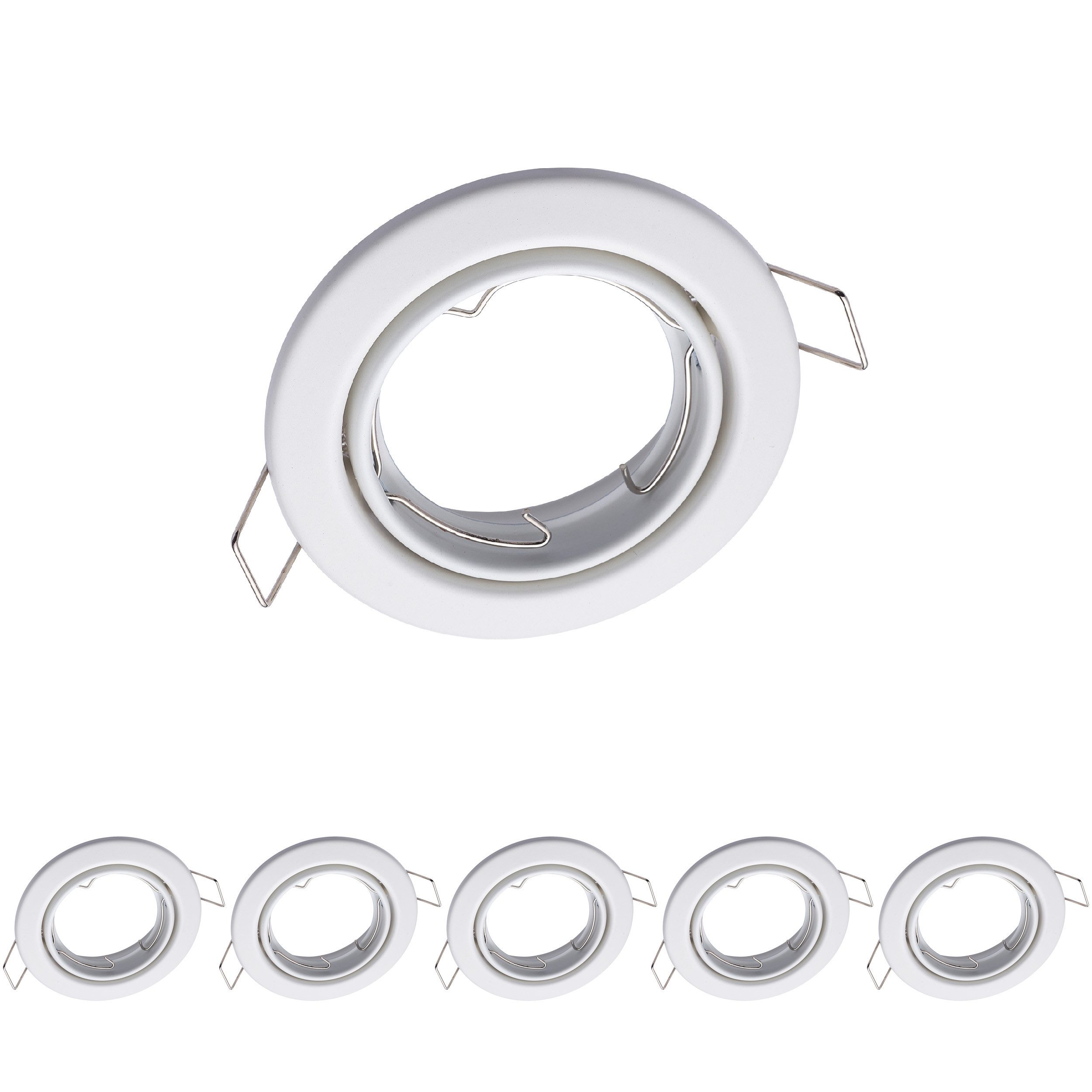 Oktaplex lighting LED Einbaustrahler Dijon Einbaustrahler Rahmen weiß Leuchtmittel wechselbar, ohne Leuchtmittel, geeignet für LED Module