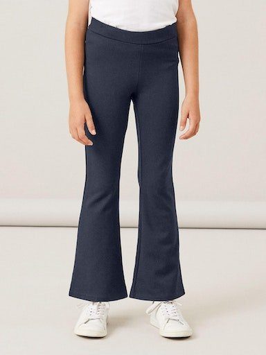 Name It Jerseyhose NKFFRIKKALI für Mädchen mit ausgestelltem Bein und Viskose unifarben, casual, ausgestellt, Viskosemix, ohne Kragen – Bild 3 von 5