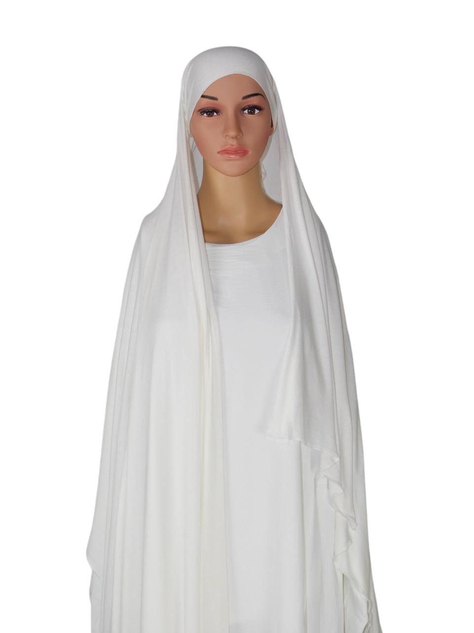 Aymasal Hijab XXL Jersey luxuriance Hijab mit integriertem Bone Scarf Kopftuch XXL Jersey Hijab mit Bonnet Kopftuch dehnbar luxuriös elegant