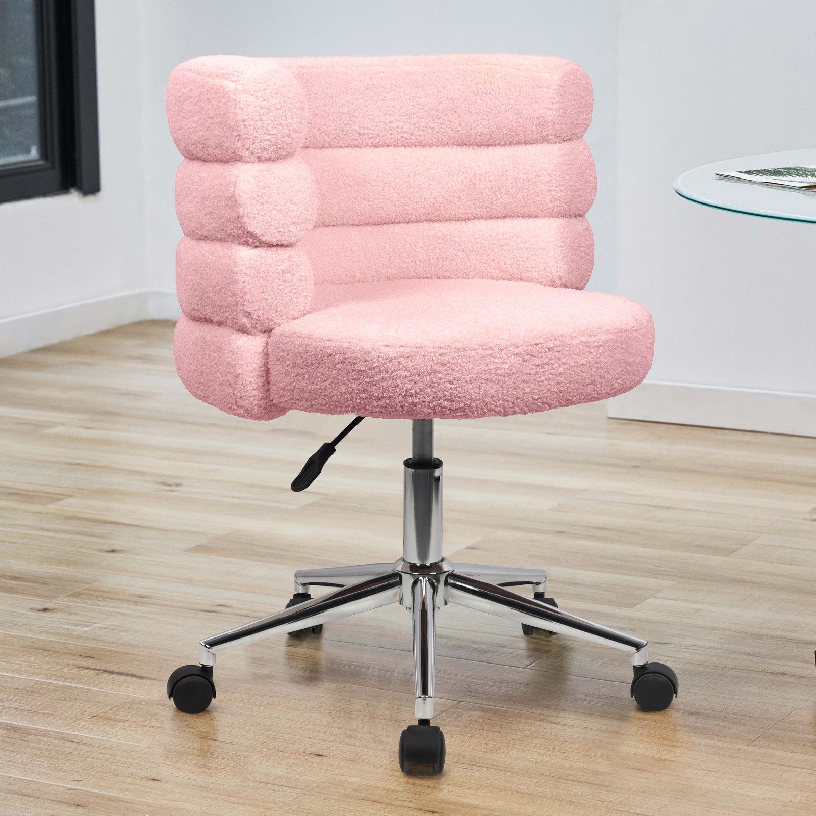 SVITA Schreibtischstuhl CLOUD, Bezug aus Teddyboucle, Drehstuhl, Mit Rollen günstig online kaufen