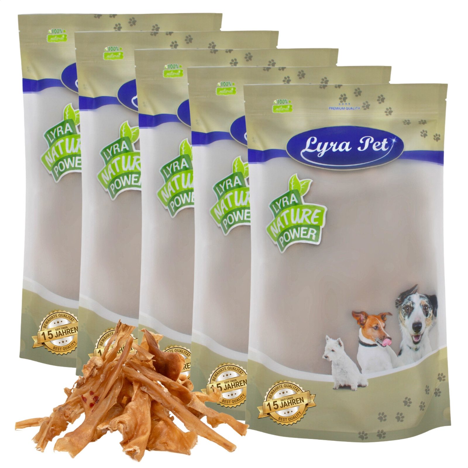 Lyra Pet 5 kg Lyra Pet® Lammkopfhaut dunkel Lamm, Ergänzungsfutter für: Hund