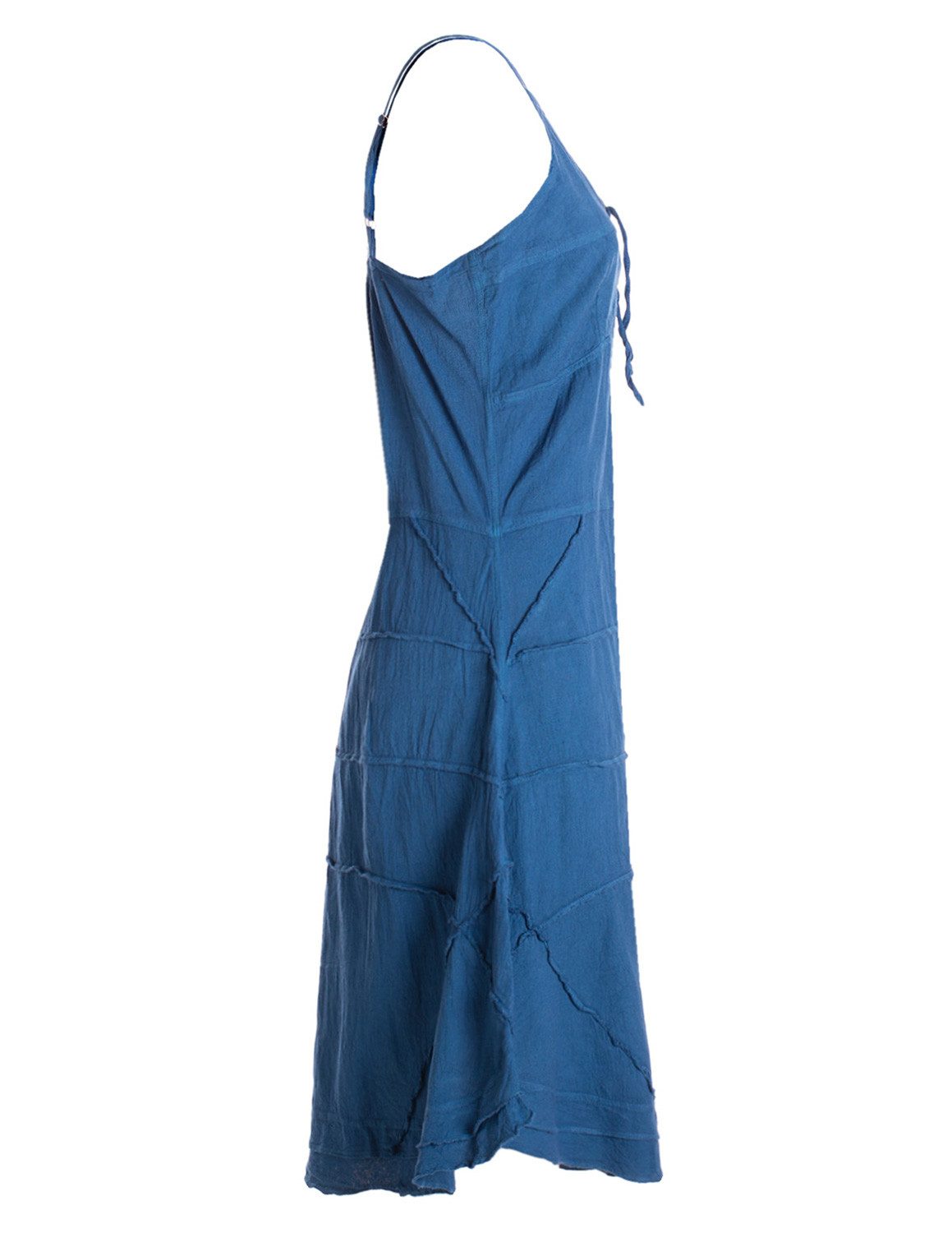 Vishes Sommerkleid Damen Kleid Handgewebt Baumwolle Spaghettiträger Schnürung Alternative Mode, Boho, Hippie, Ethno, Festival – Bild 3 von 4