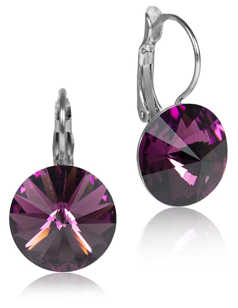 LUISIA® Paar Серьги LUISIA 14 mm Серьги Rivoli mit Kristallen von Sw
