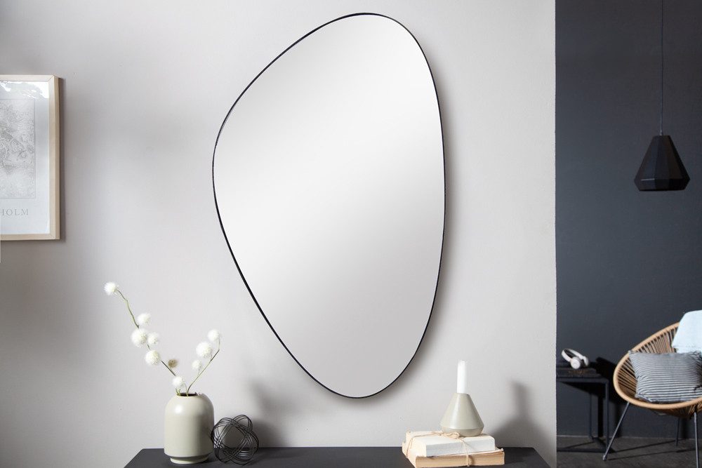 riess-ambiente Wandspiegel NOEMI 90cm schwarz · asymmetrischer Spiegel mit günstig online kaufen