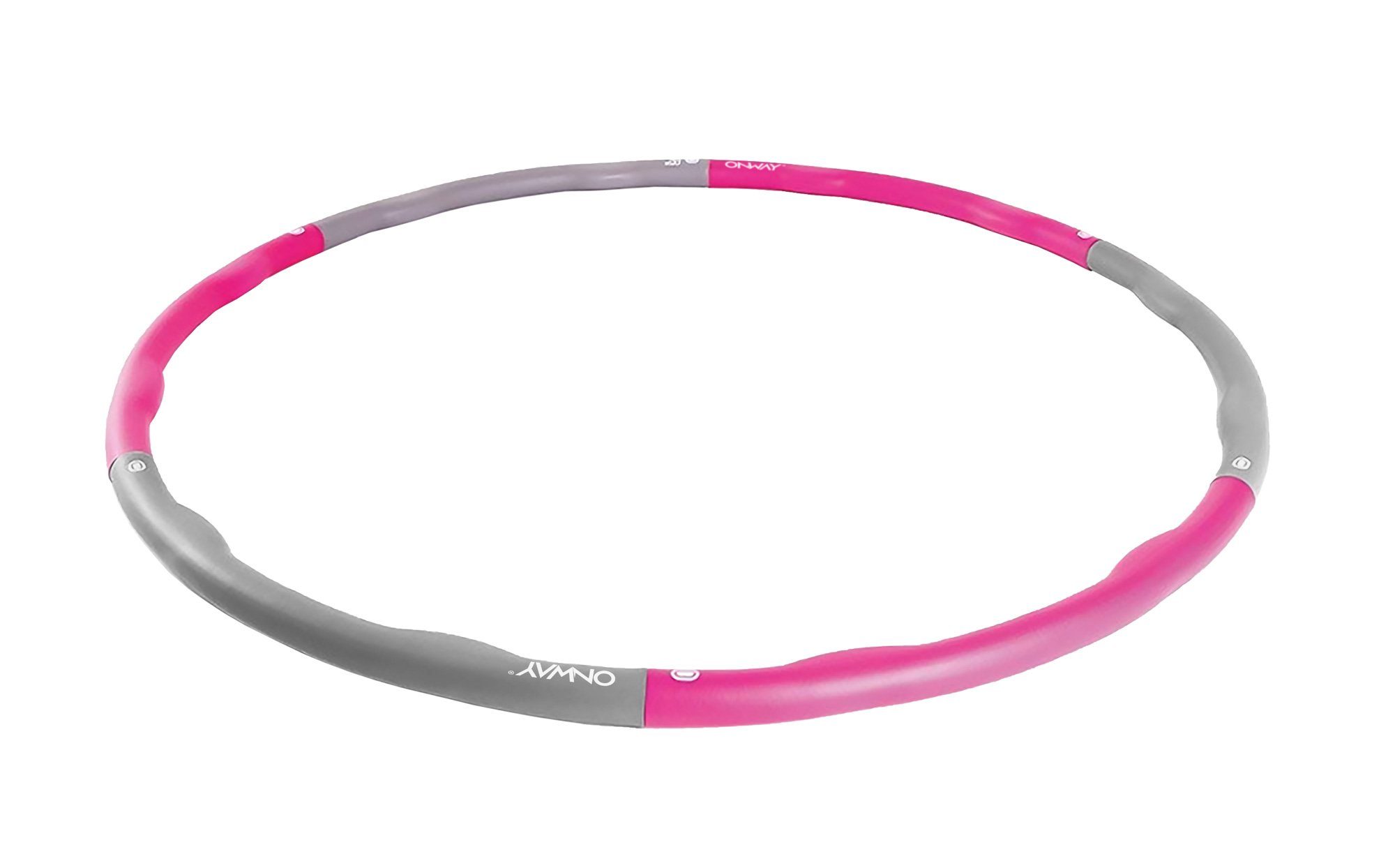 OnWay Hula-Hoop-Reifen OnWay Gymnastik Reifen OFA1064, grau Hula 6-teilig Fitnessreifen pink zum Hoop Zusammenstecken