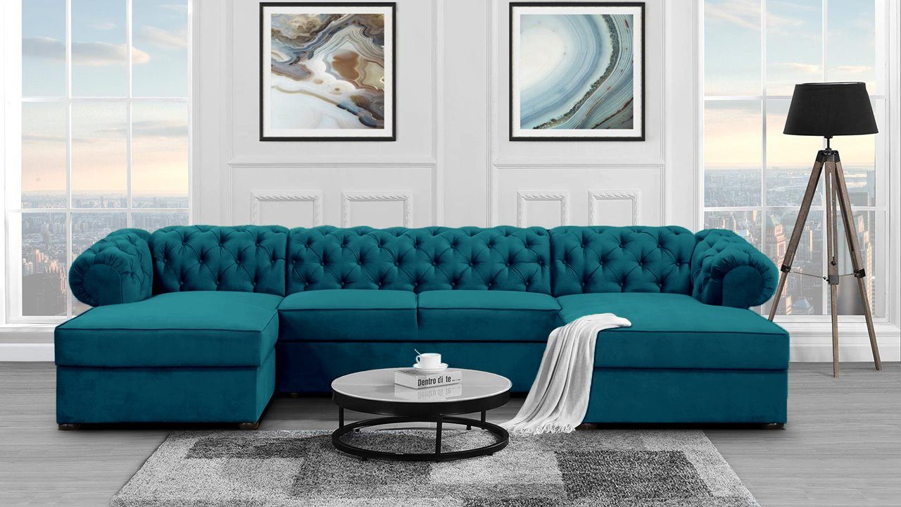 Beautysofa Ecksofa mit Schlaffunktion und zwei Bettkasten Chester U, hochwe günstig online kaufen