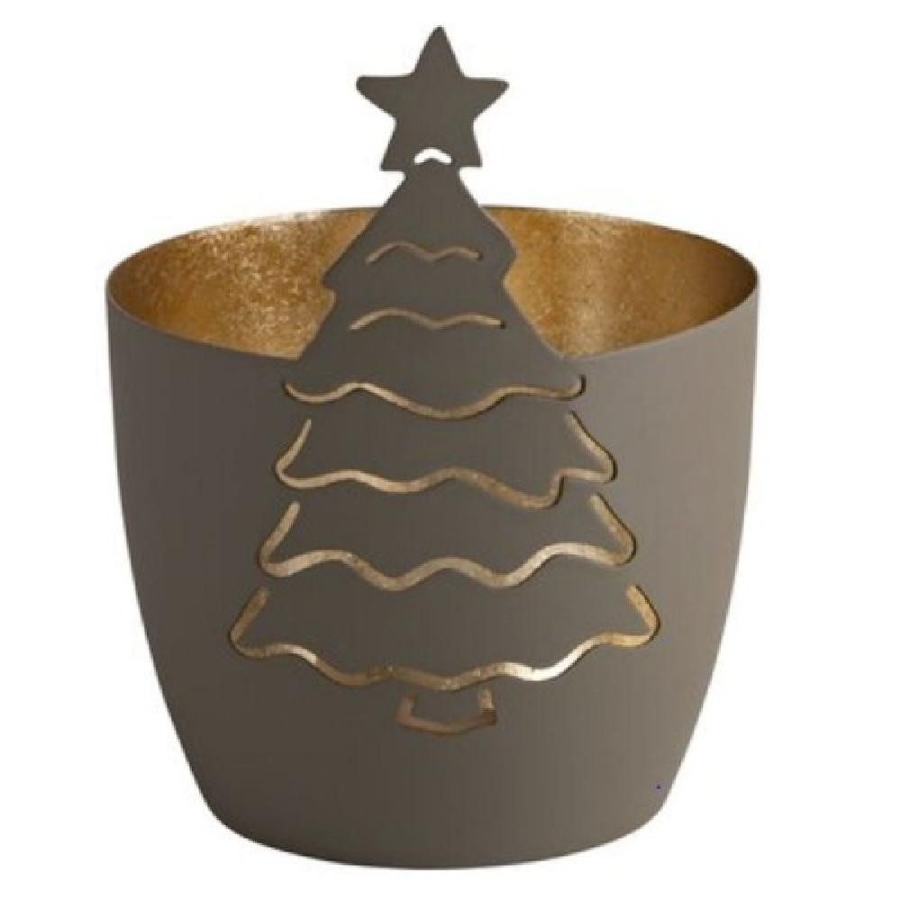 Giftcompany Windlicht Windlicht Madras Tannenbaum Flannel Gold günstig online kaufen