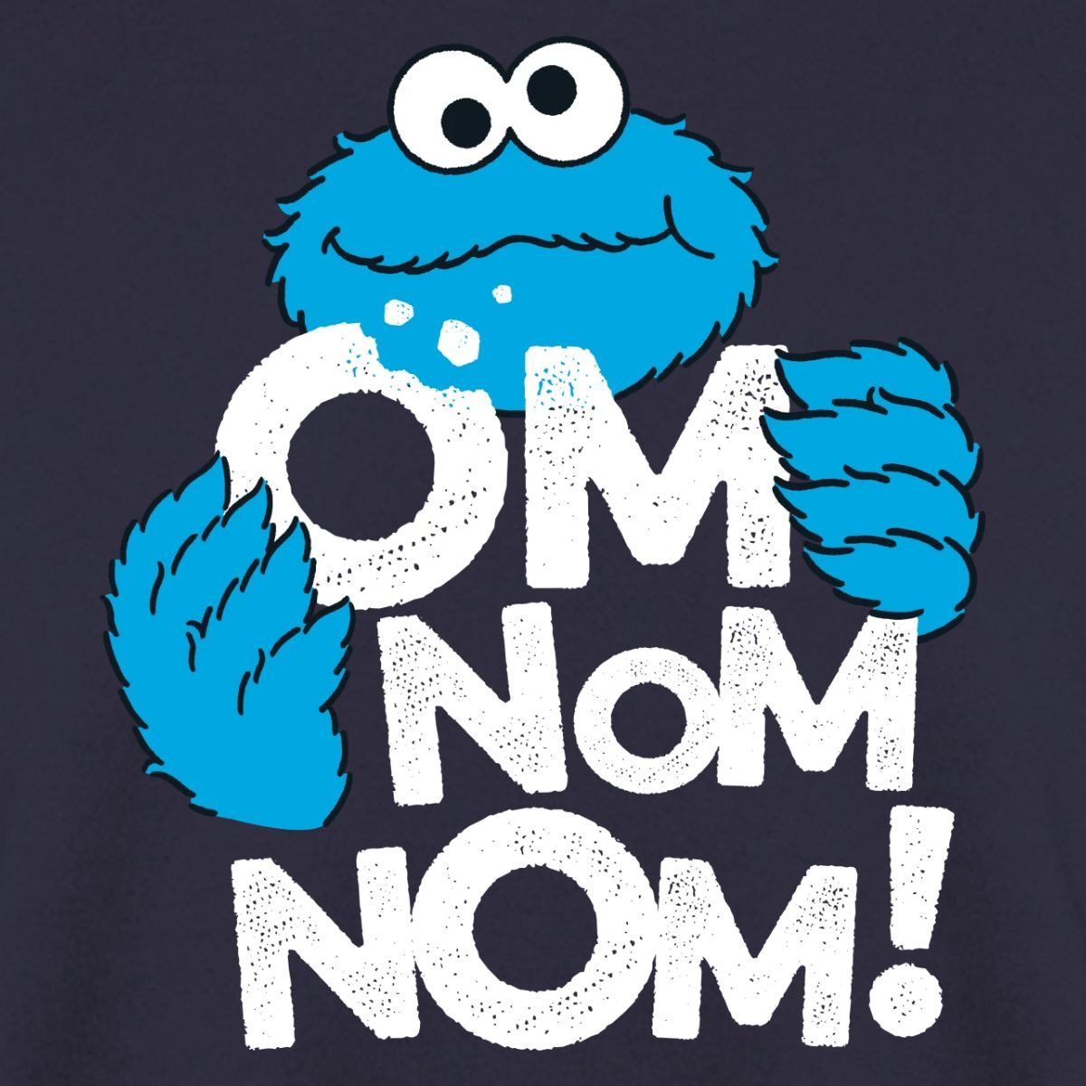 Spreadshirt Sweatshirt Sesamstraße Krümelmonster Om Nom Nom Unisex Pullover (1-tlg)