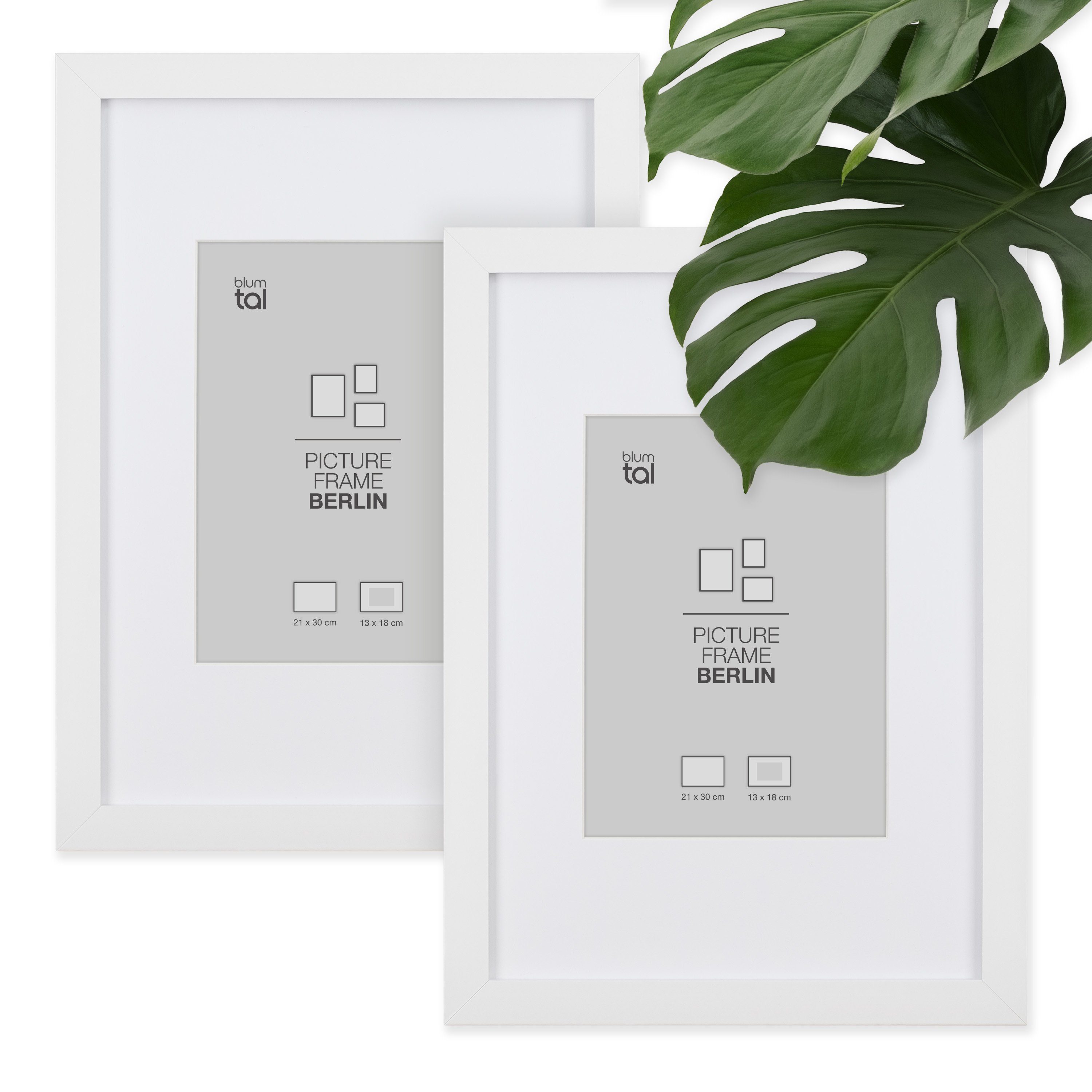 Blumtal Einzelrahmen Berlin - Hochwertiger Fotorahmen mit Passepartout, (Ei günstig online kaufen