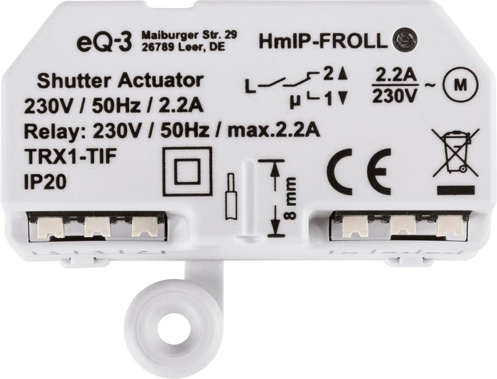 Rollladenaktor – IP Homematic (151347A0) Sensor Unterputz