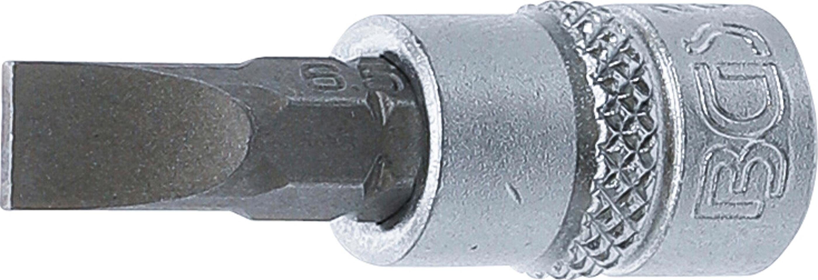 BGS technic Bit-Schraubendreher Bit-Einsatz, Antrieb Innenvierkant 6,3 mm (1/4), Schlitz 6,5 mm