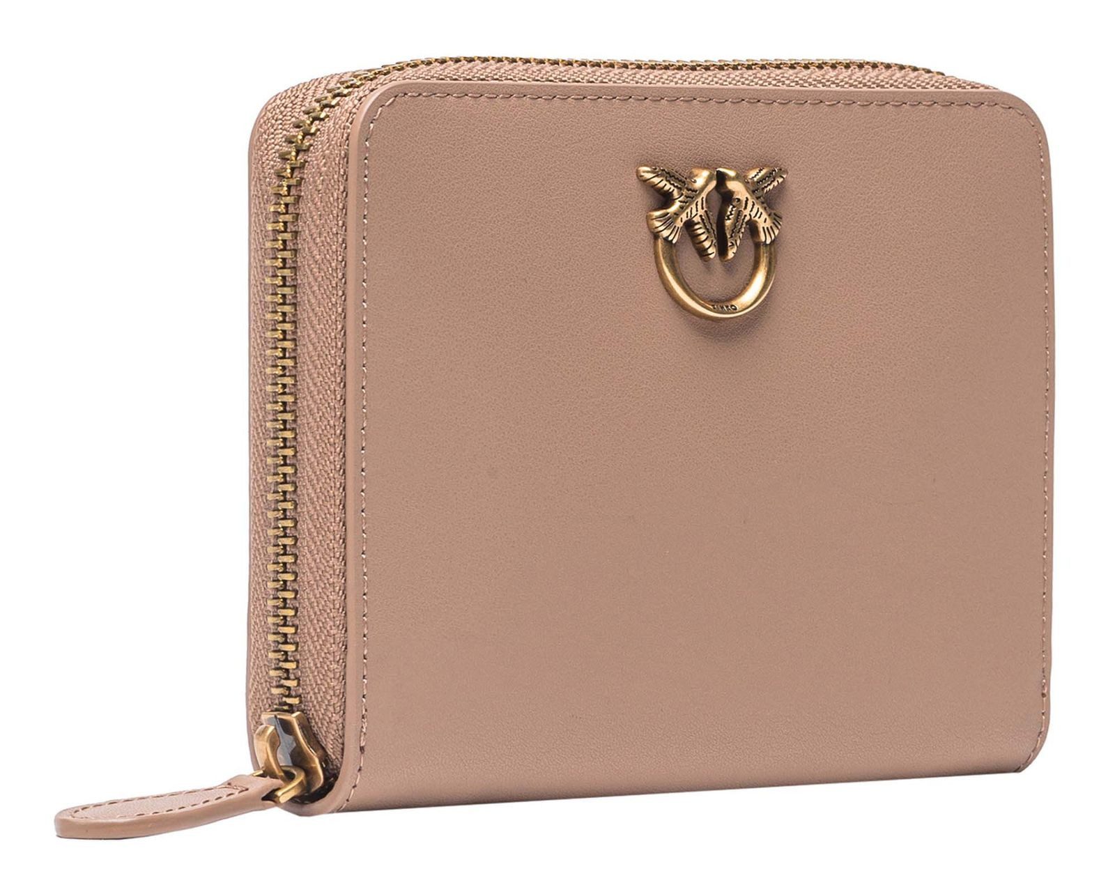 PINKO Geldbörse Zip Around Wallet, aus echtem Rindsleder