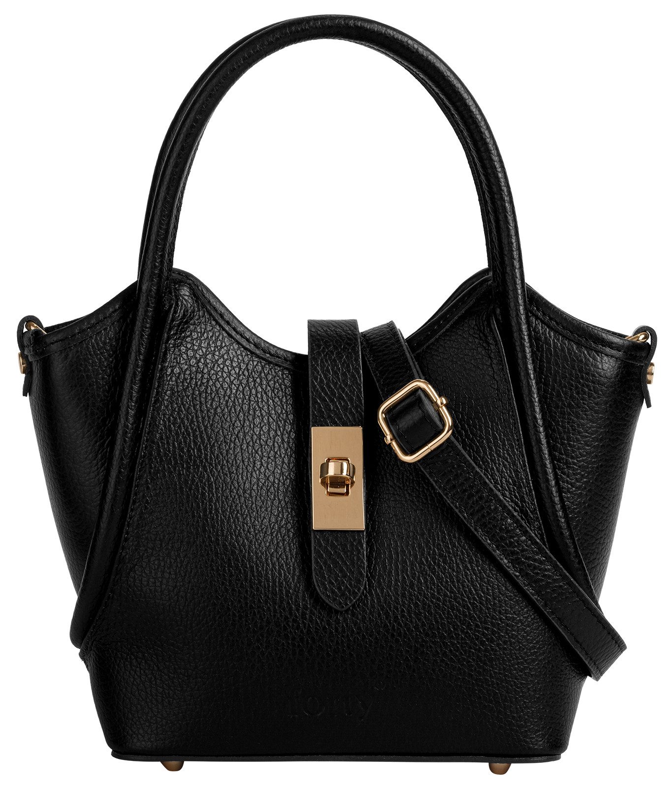 forty° Henkeltasche FORTY° Damen CALDRINA - S echt Leder, Made in Italy, echt Leder, Made in Italy