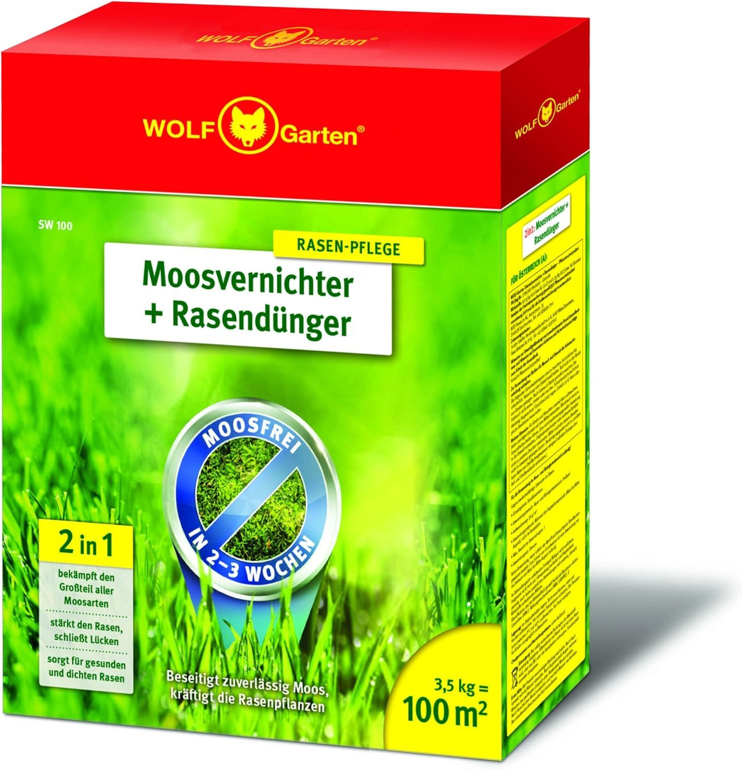WOLF-Garten Rasendünger Moosvernichter und Rasendünger - SW 100 - 3,5 kg fü günstig online kaufen