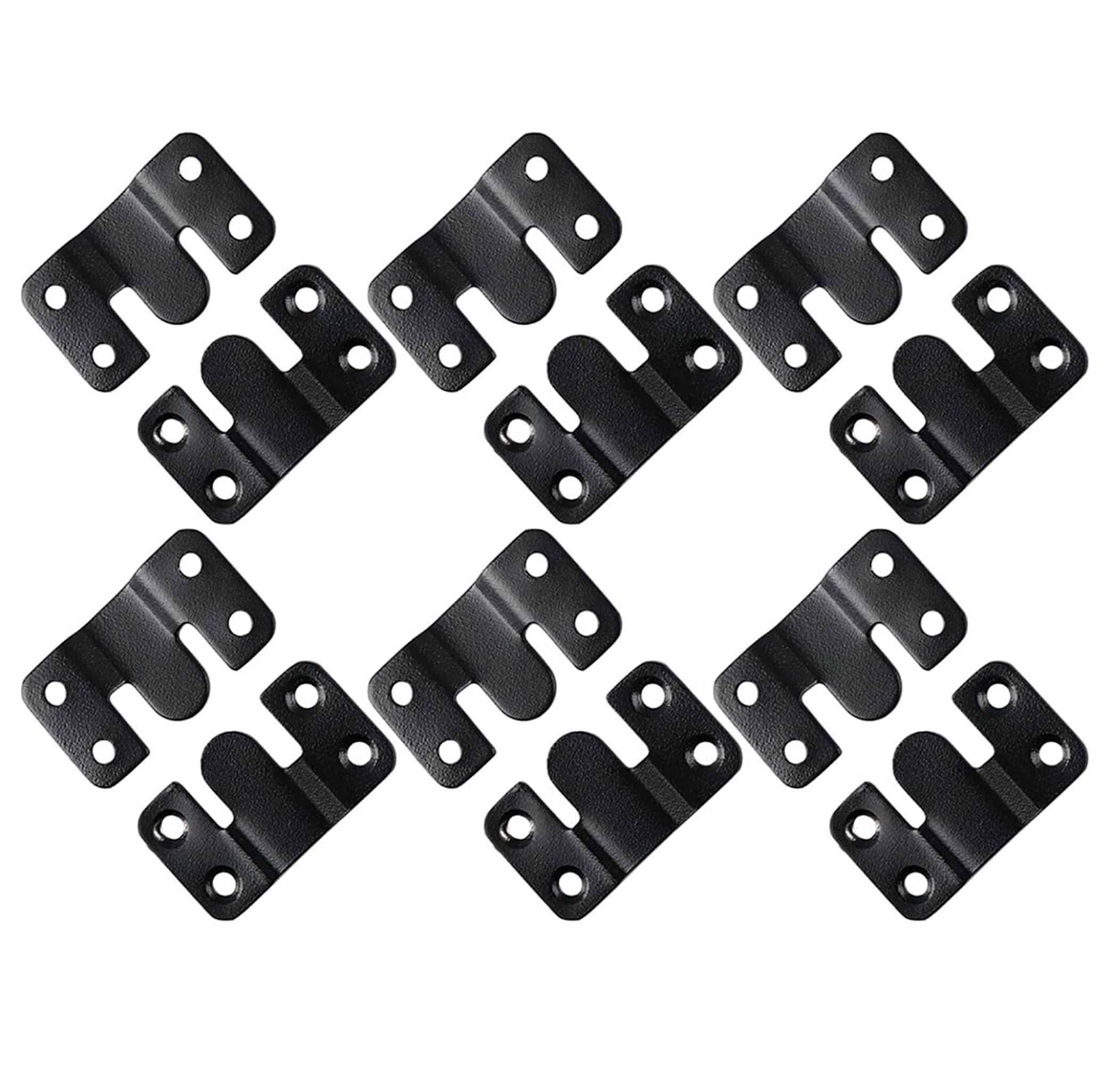 Flachverbinder 10 Paar Möbel Steckverbinder - Schwarz, 54x30 mm Couchverbinder