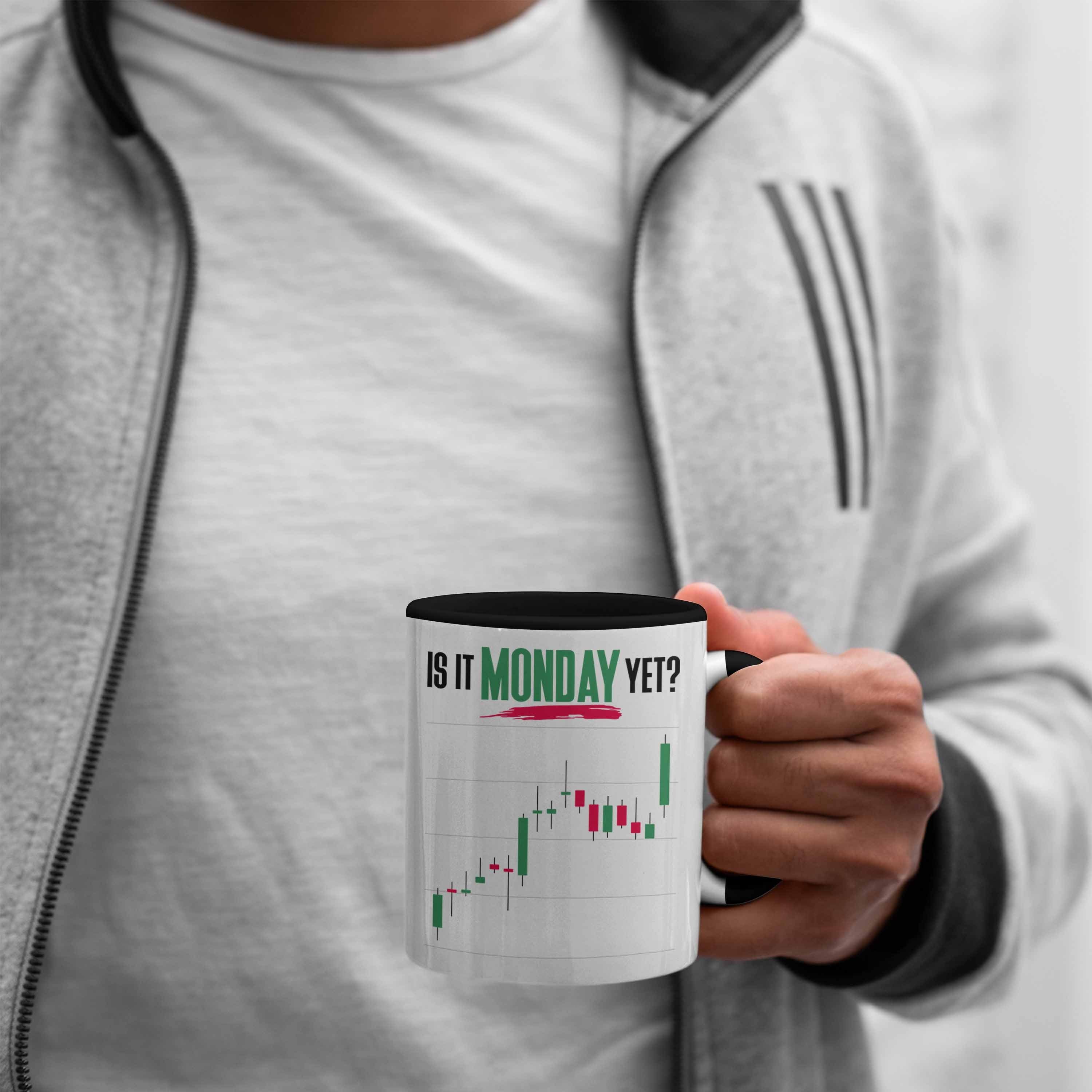 Tasse "Is Trendation Yet?" It Lustiges Aktien für Geschenk Tasse Monday Schwarz Trading Aktien