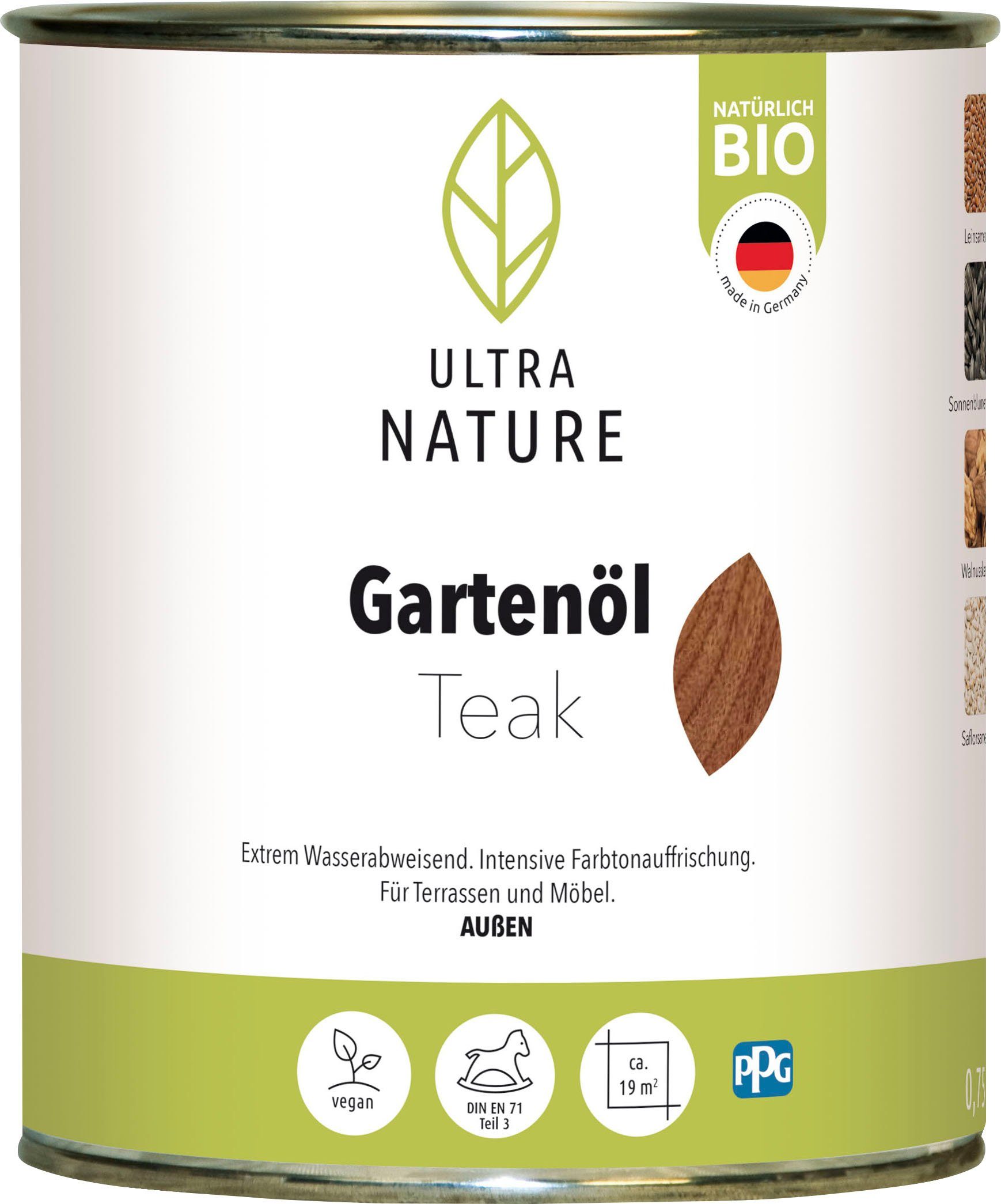 ULTRA NATURE Holzöl Gartenöl, Teak, braun