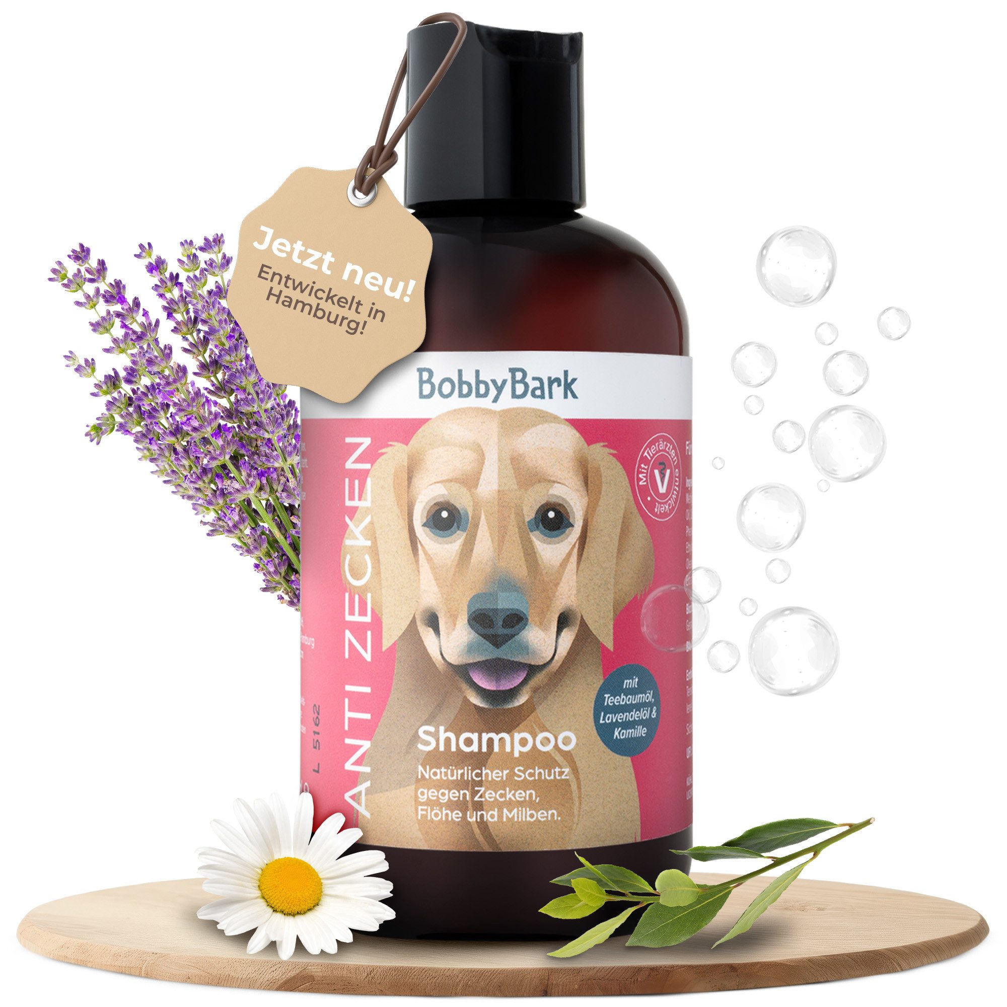 Bobby Bark Tiershampoo Anti-Zecken Hundeshampoo, (1-St)